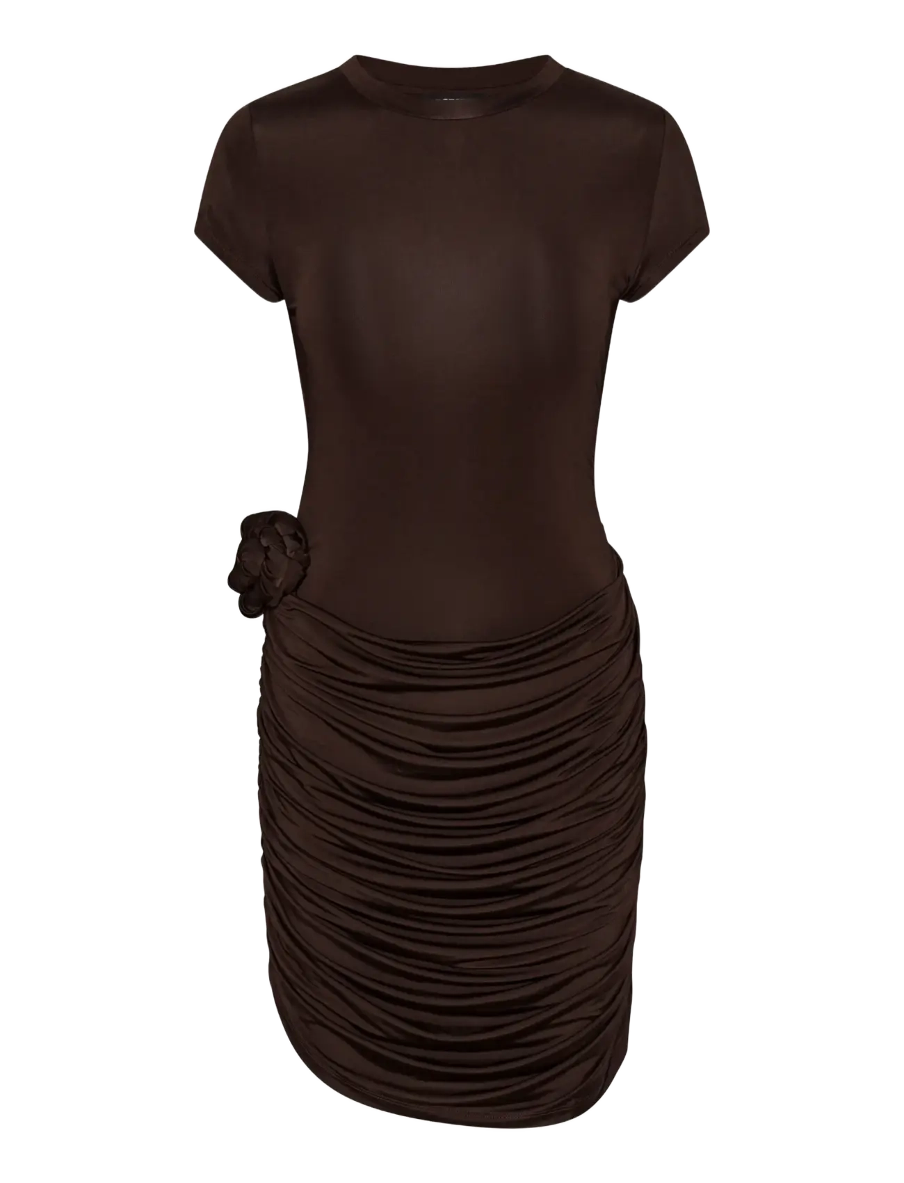 ROTATE - DRAPED MINI DRESS - chicory coffee - 1