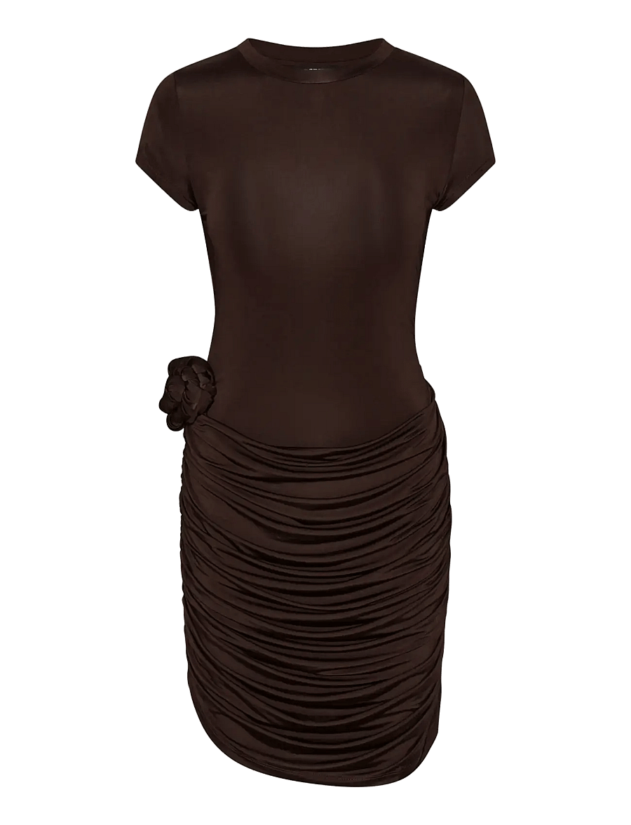 ROTATE - DRAPED MINI DRESS - chicory coffee - 1