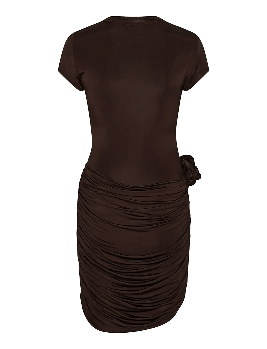 ROTATE - DRAPED MINI DRESS - chicory coffee - 2