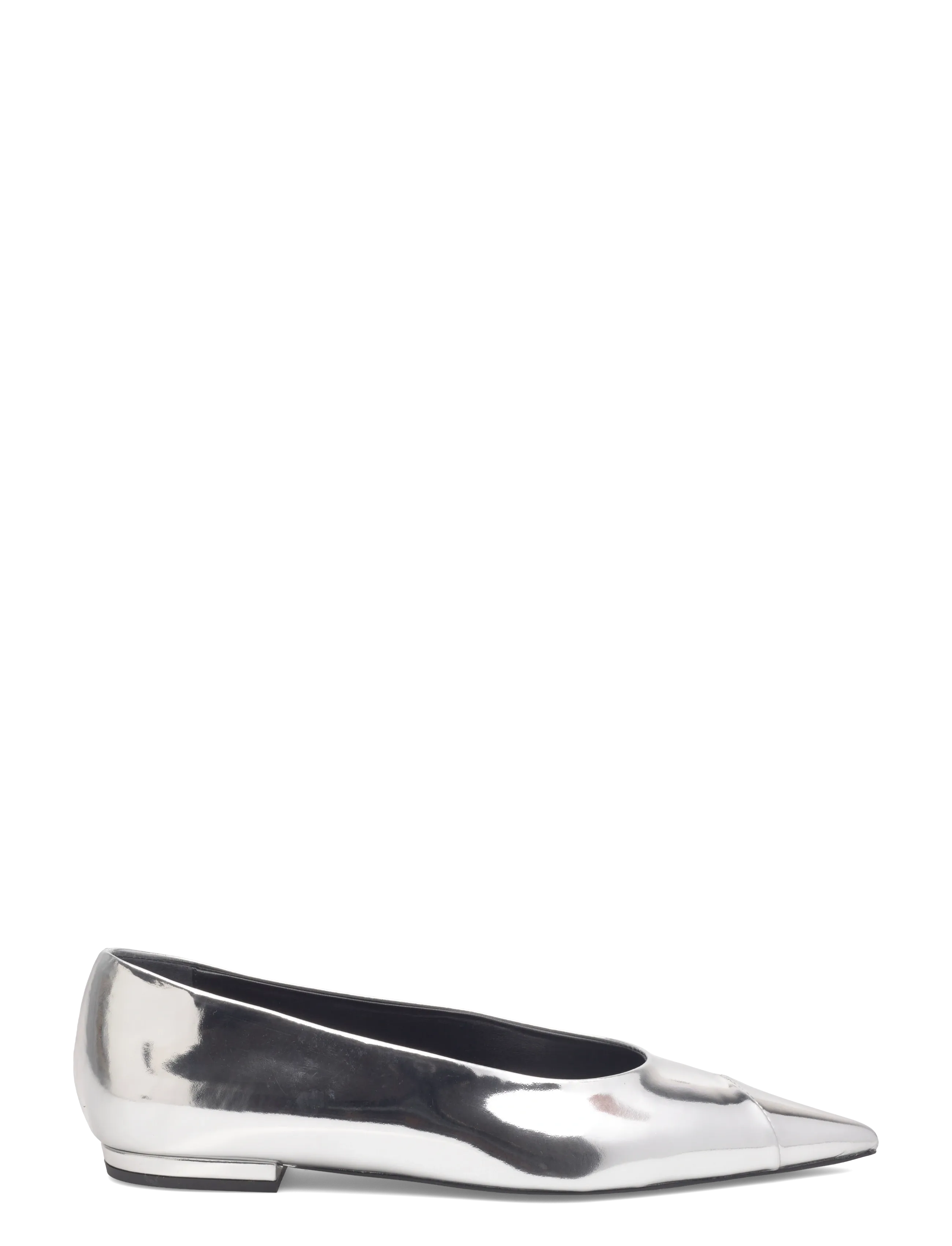 ROTATE - LEATHER POINTED BALLERINA - silver - 1