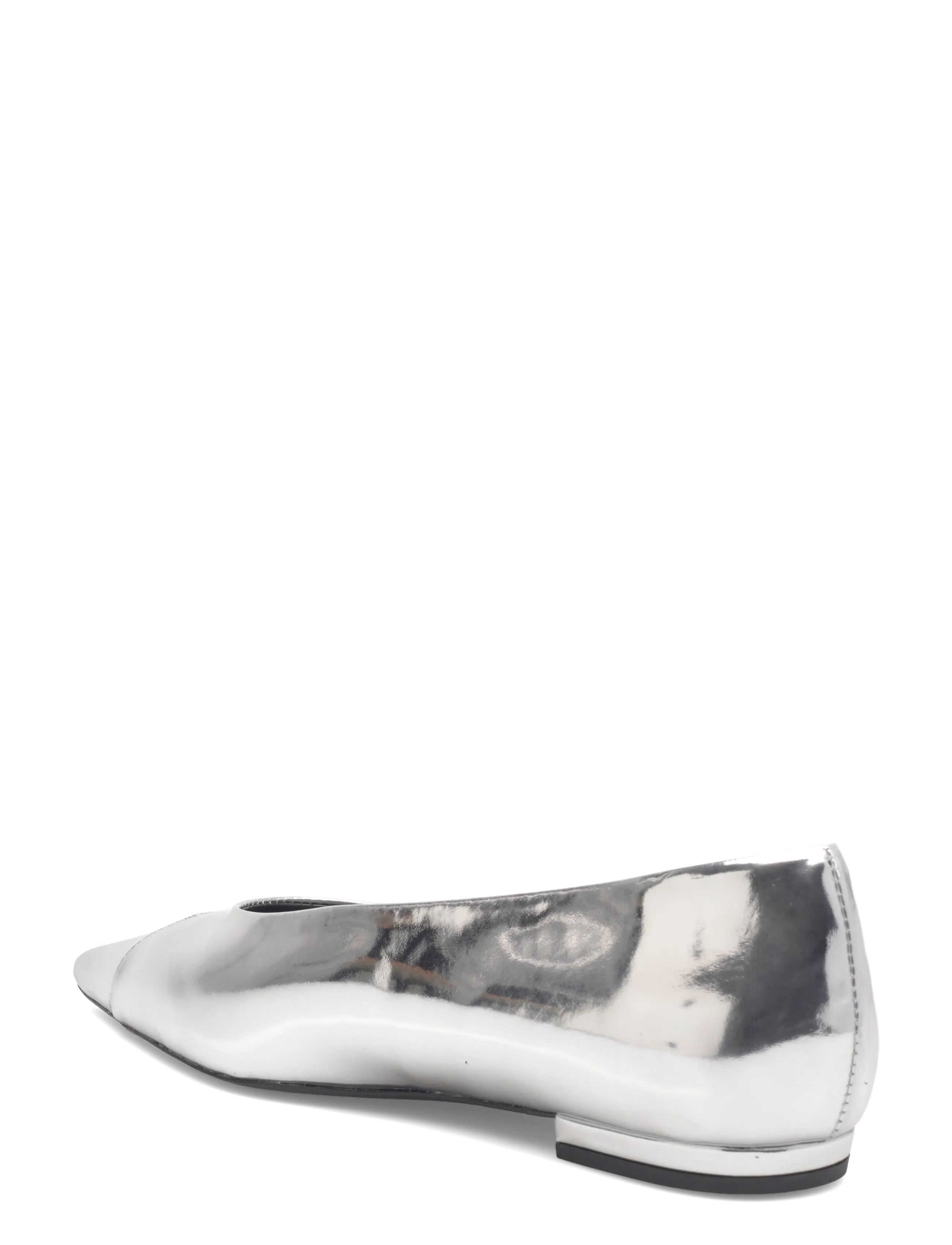ROTATE - LEATHER POINTED BALLERINA - silver - 2