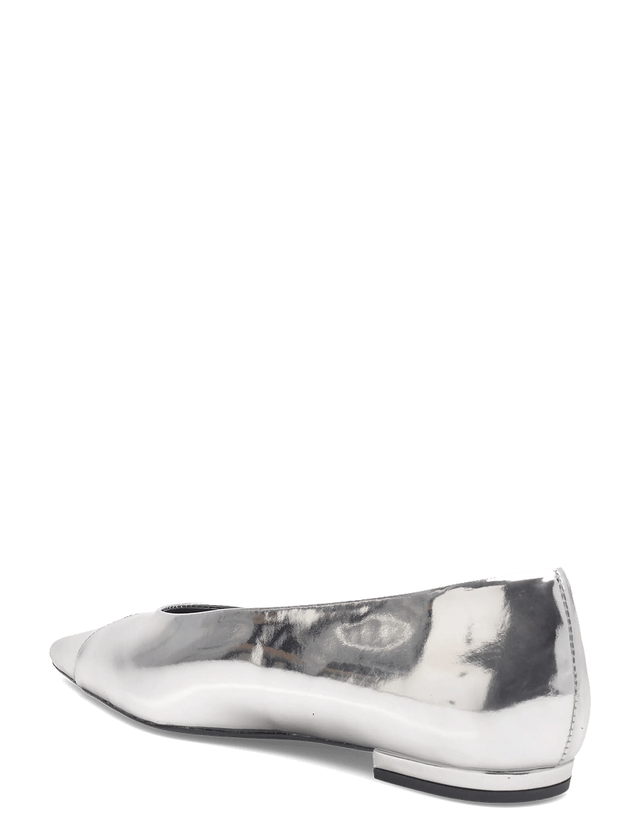 ROTATE - LEATHER POINTED BALLERINA - ballerinaer - silver - 2