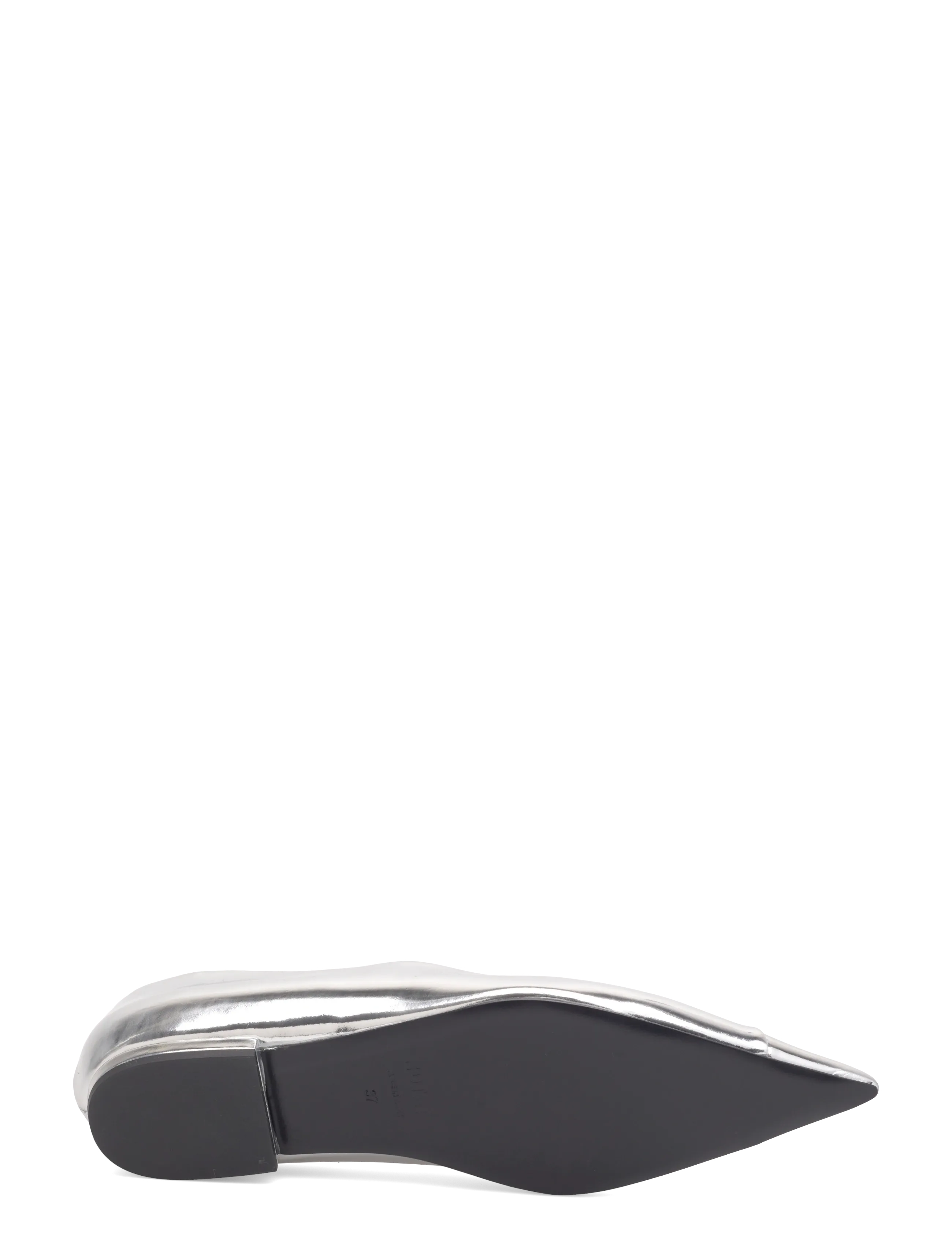 ROTATE - LEATHER POINTED BALLERINA - silver - 4