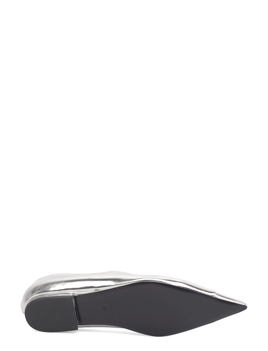 ROTATE - LEATHER POINTED BALLERINA - ballerinaer - silver - 4