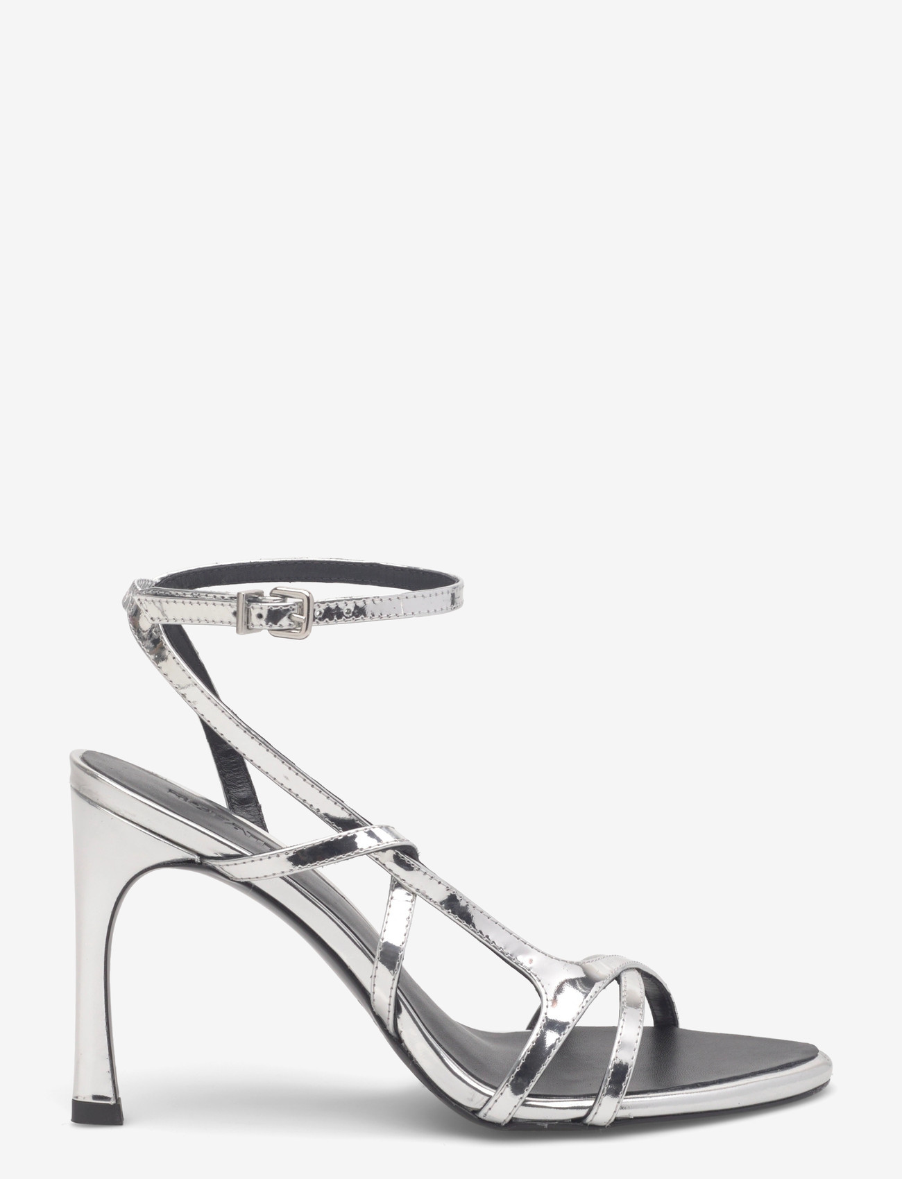 ROTATE Birger Christensen - LEATHER STRAPPY SANDAL - heeled sandals - silver - 1