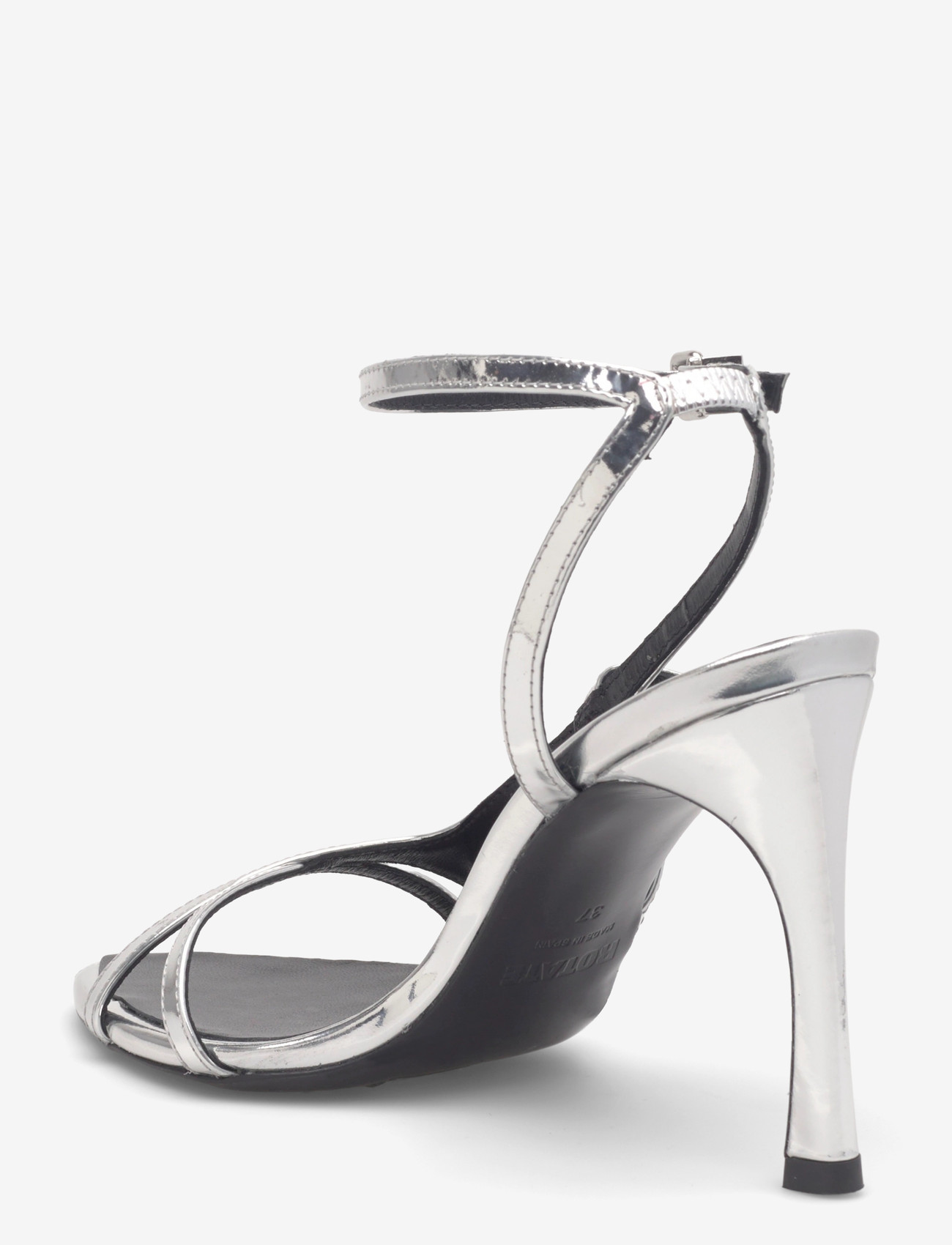 ROTATE Birger Christensen - LEATHER STRAPPY SANDAL - heeled sandals - silver - 2