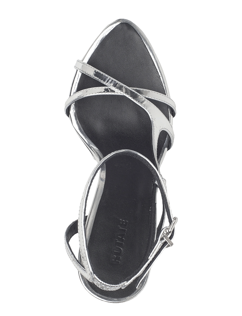 ROTATE Birger Christensen - LEATHER STRAPPY SANDAL - heeled sandals - silver - 3