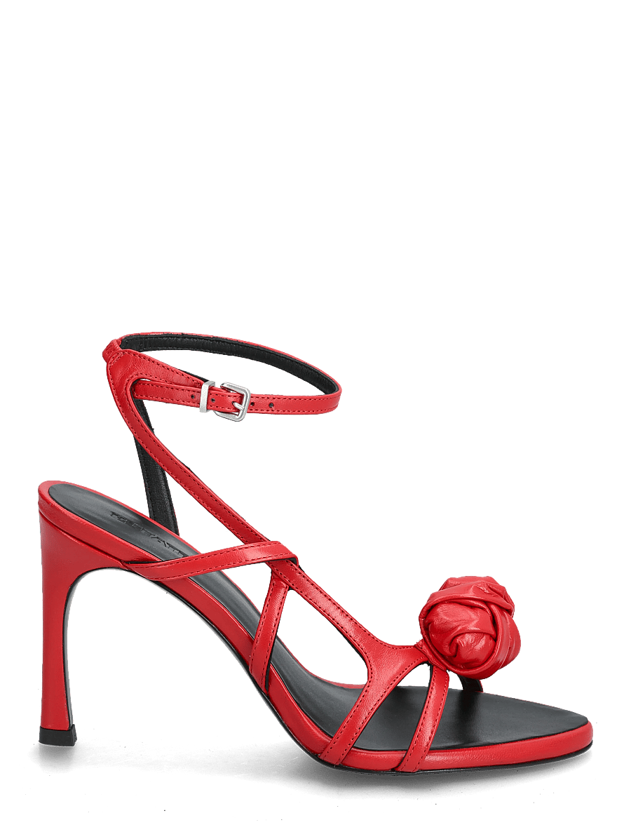 ROTATE - LEATHER KNOT SANDAL - heeled sandals - barbados cherry - 1