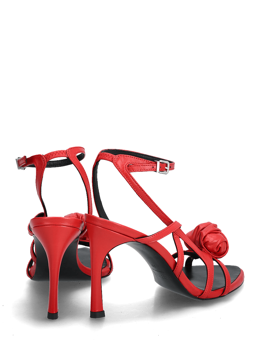 ROTATE - LEATHER KNOT SANDAL - heeled sandals - barbados cherry - 4