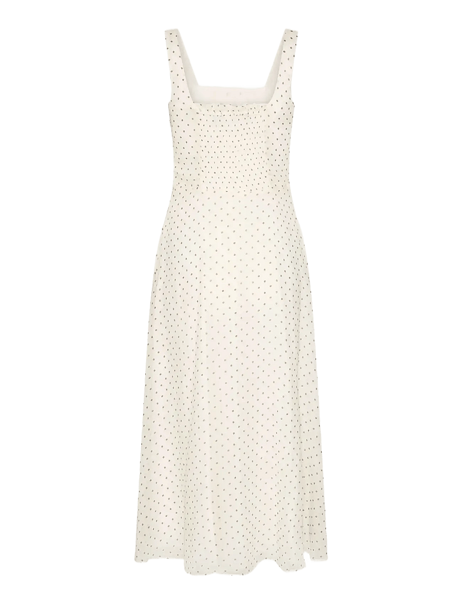 ROTATE - CHIFFON FLARED MIDI DRESS - sommarklänningar - egret comb. - 2