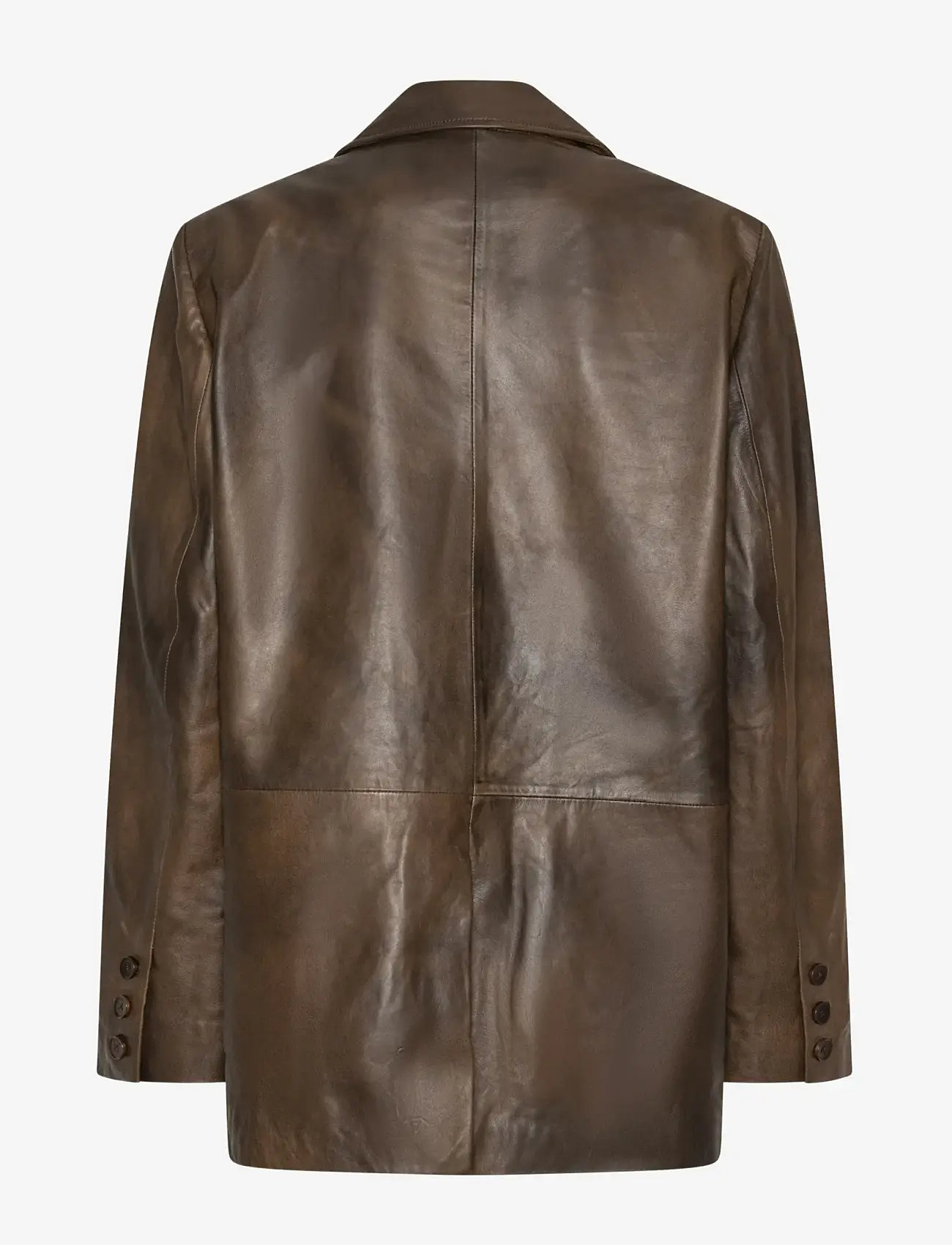 ROTATE - LEATHER OVERSIZED BLAZER - enkeltradede blazere - potting soil - 2
