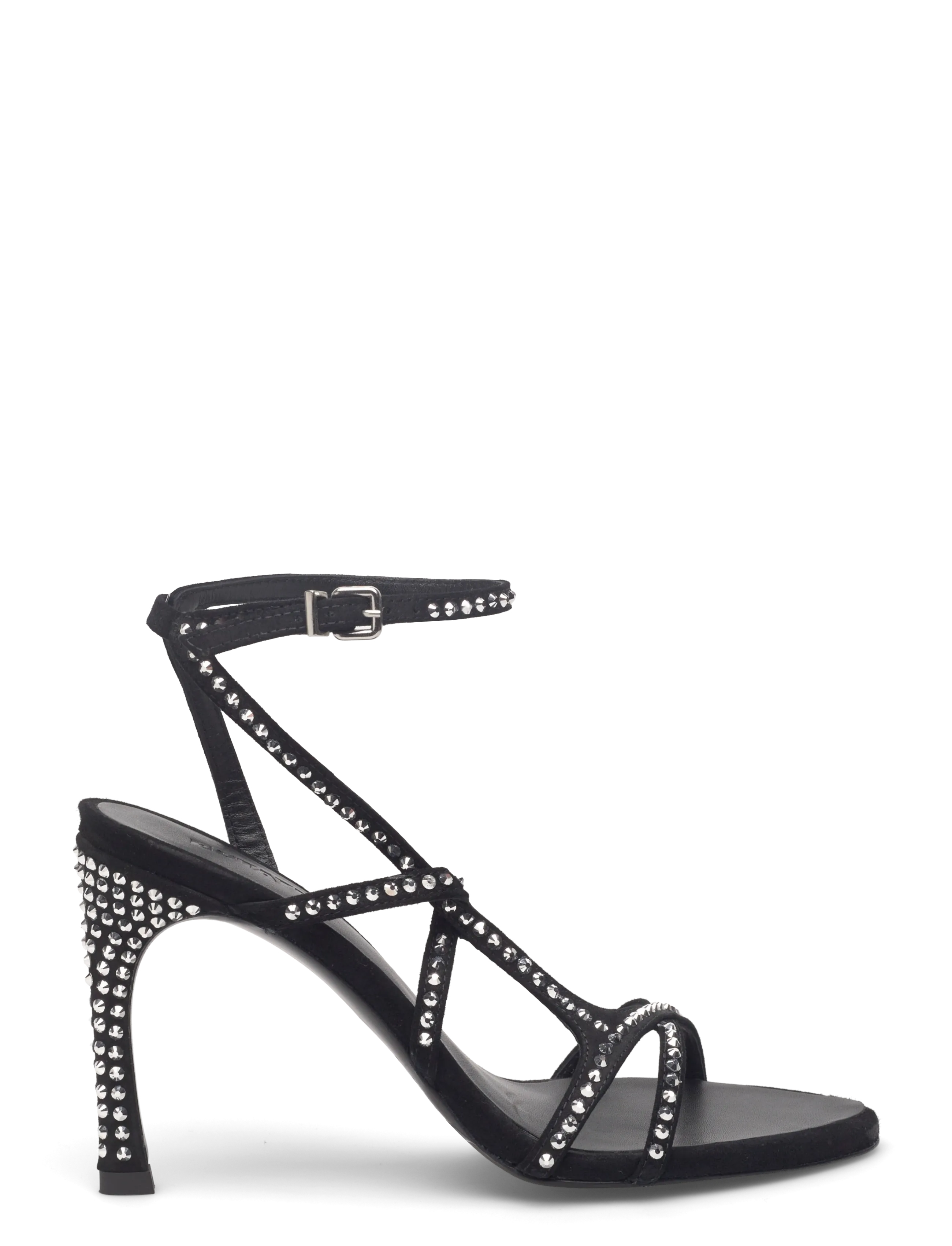 ROTATE - RHINESTONE SANDAL - heeled sandals - silver comb. - 2