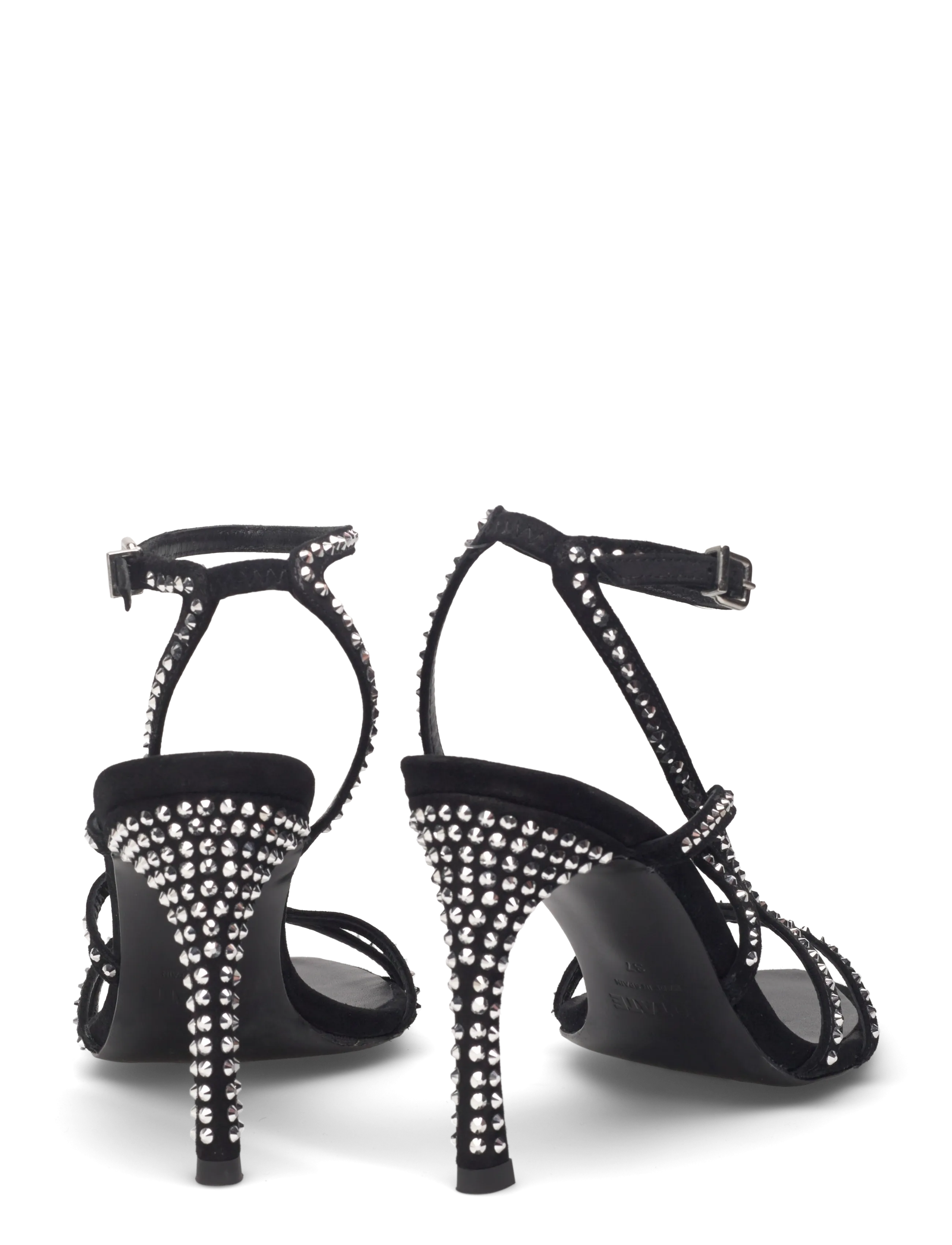 ROTATE - RHINESTONE SANDAL - heeled sandals - silver comb. - 4