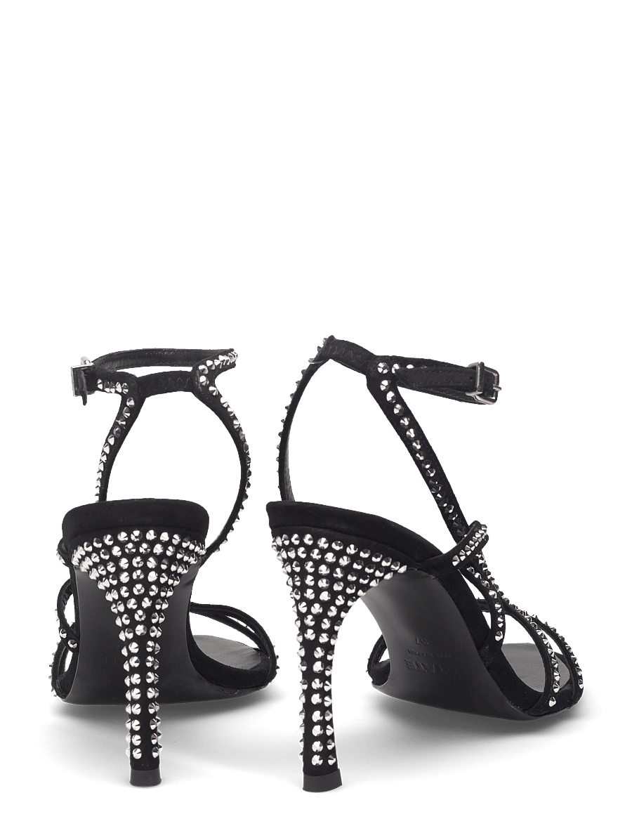 ROTATE - RHINESTONE SANDAL - heeled sandals - silver comb. - 4
