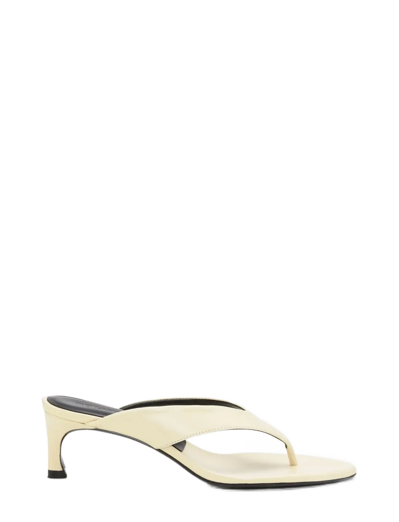 ROTATE Birger Christensen KITTEN HEEL LEATHER MULE - Kontsakingad - ITALIAN STRAW / yellow