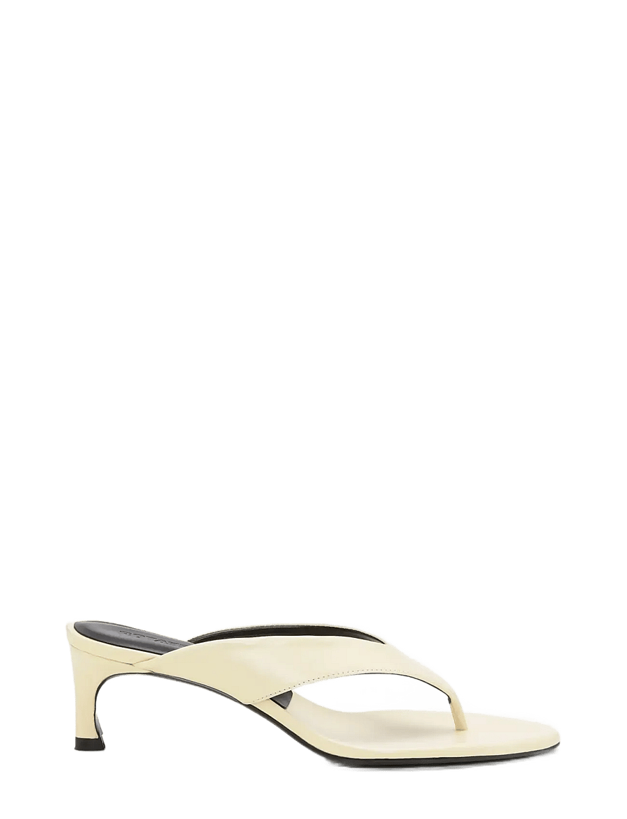 ROTATE - KITTEN HEEL LEATHER MULE - mules með hælum - italian straw - 1