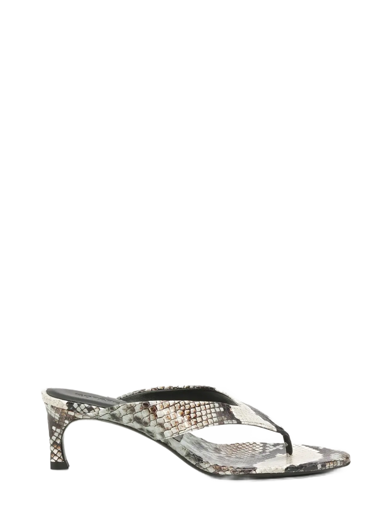 ROTATE Kitten Heel Leder Mule Grau - 39 - Damen