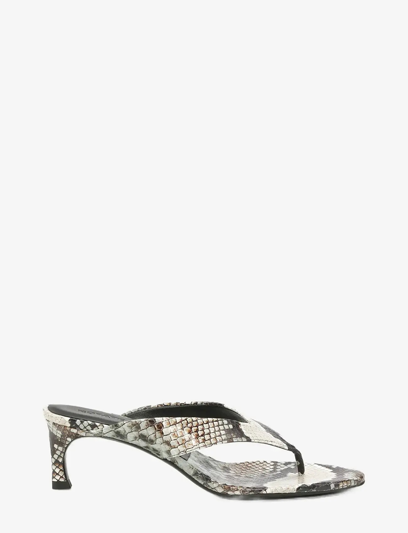 ROTATE - KITTEN HEEL LEATHER MULE - heeled sandals - arctic gray comb. - 1