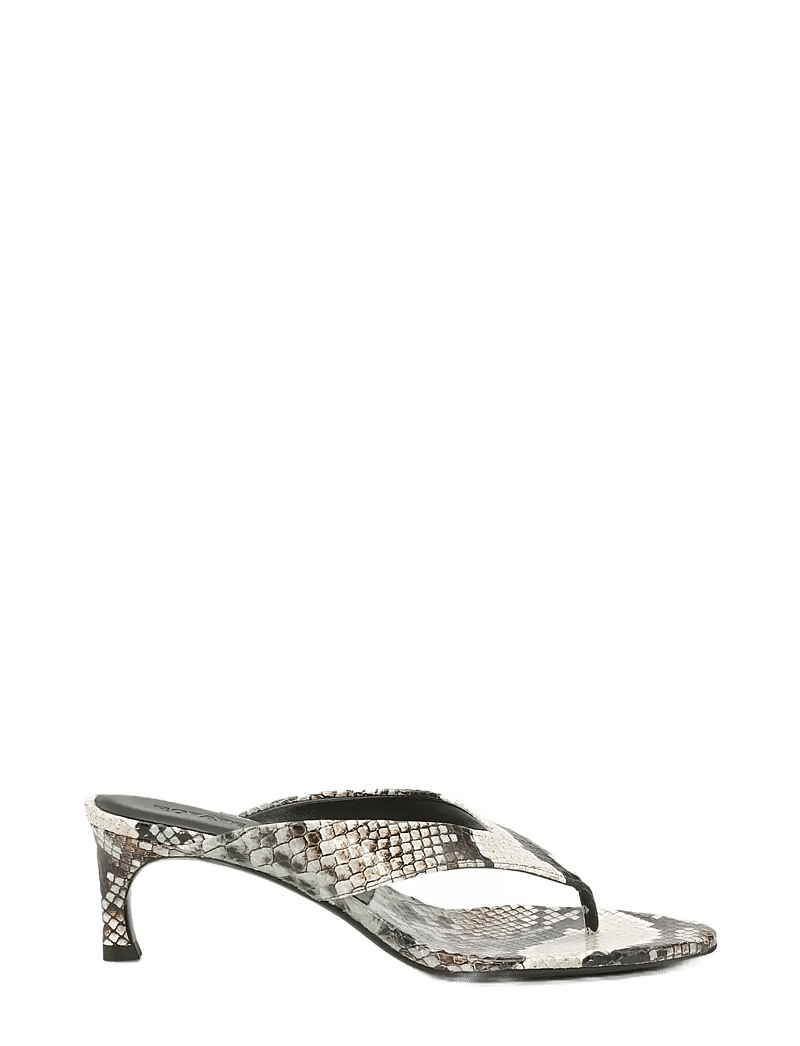 ROTATE - KITTEN HEEL LEATHER MULE - heeled sandals - arctic gray comb. - 1