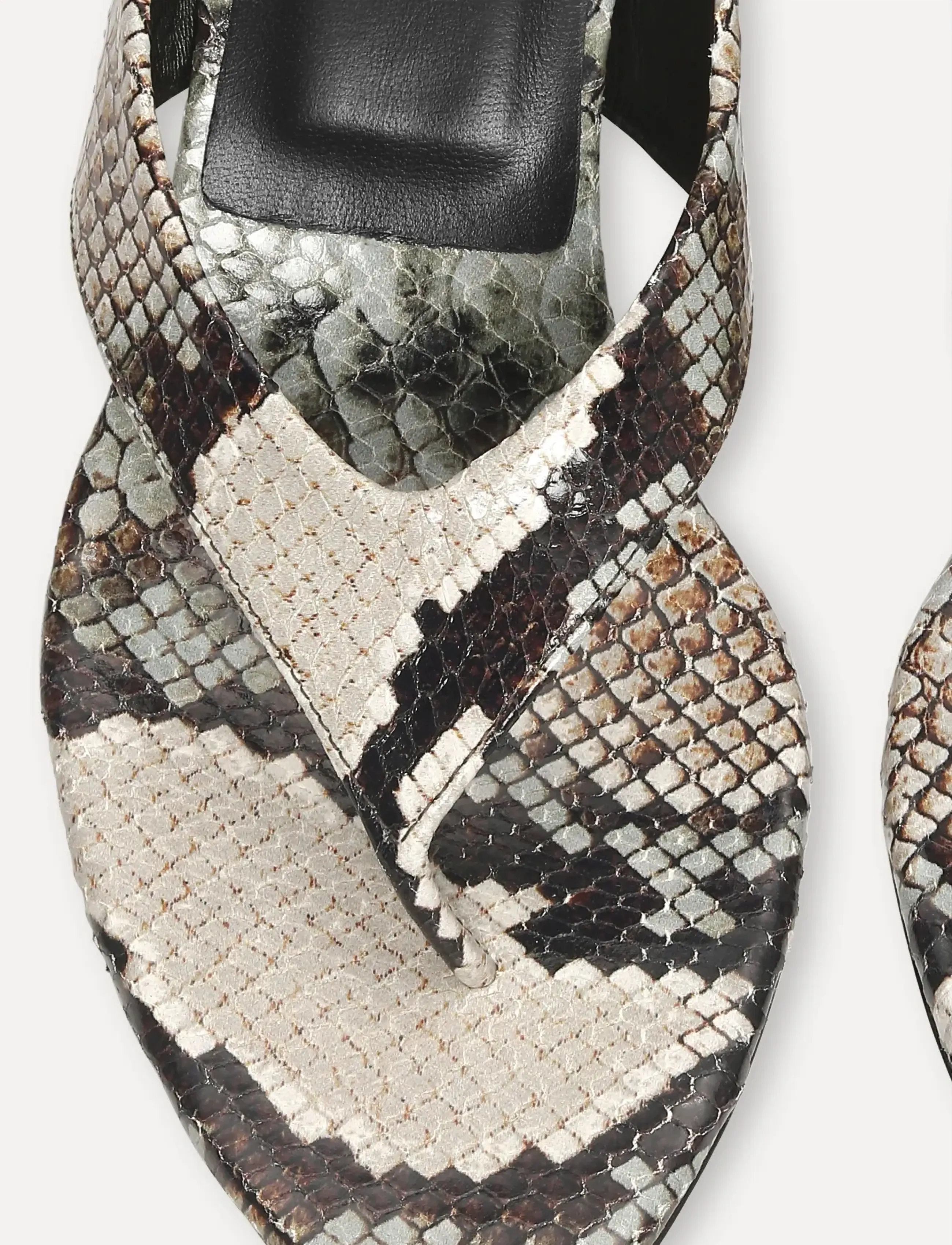 ROTATE - KITTEN HEEL LEATHER MULE - heeled sandals - arctic gray comb. - 2