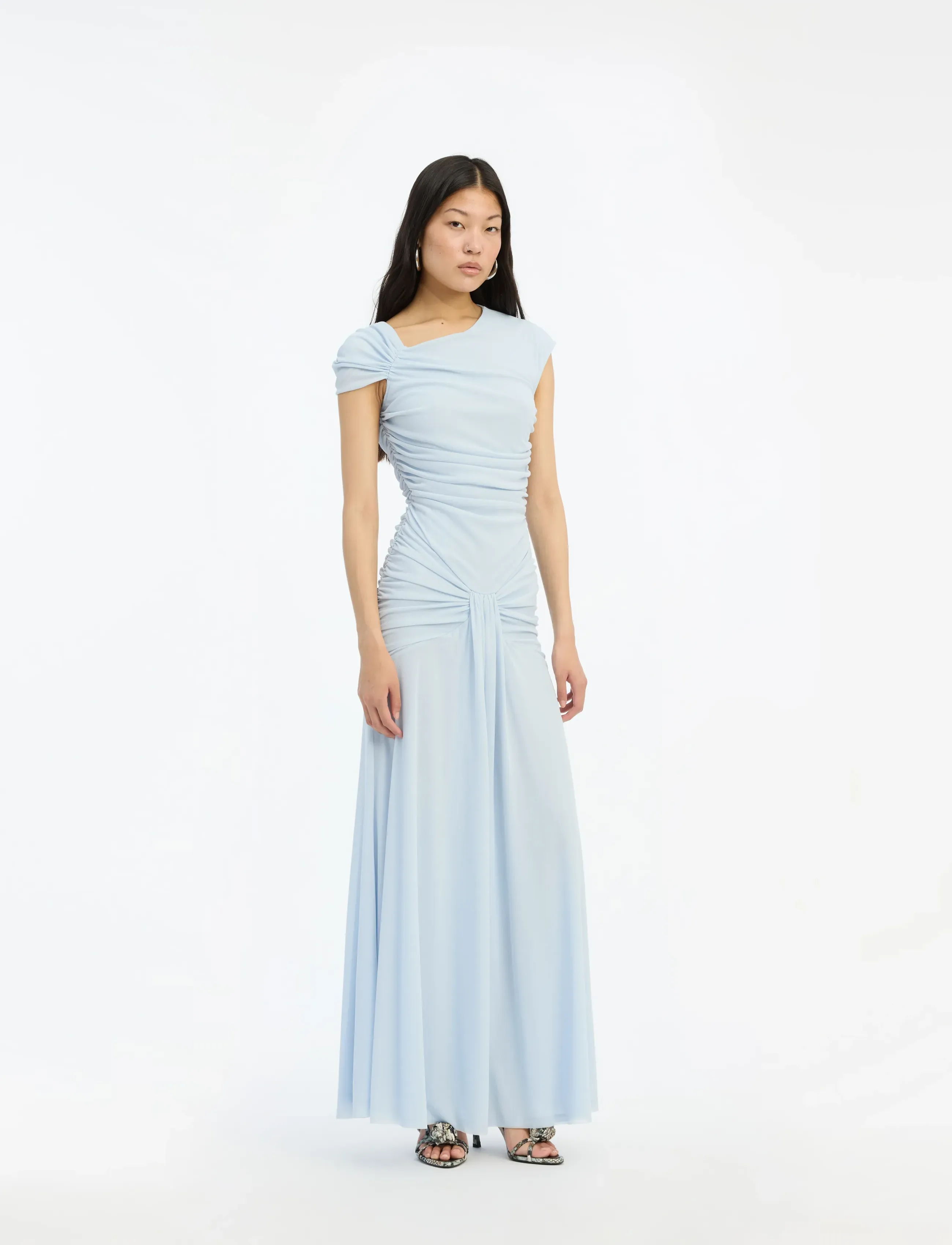 ROTATE Maxi Asymmetric Dress, 34, Blue, Designere > Maxi Dress, Dame
