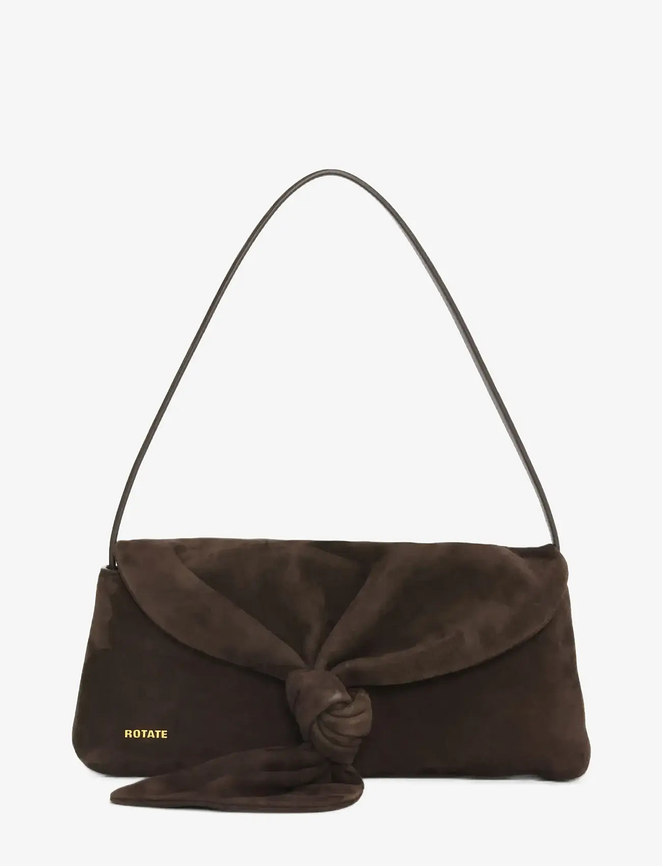 ROTATE Birger Christensen - SUEDE KNOT SCARF BAG - særlige begivenheder - chocolate torte - 0