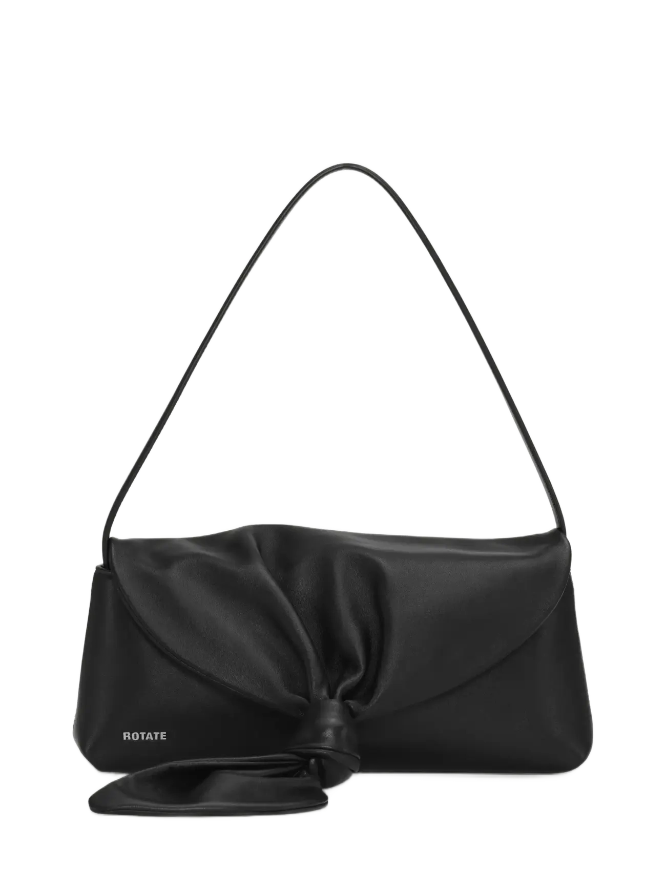 ROTATE Birger Christensen LEATHER KNOT SCARF BAG - ROTATE - BLACK / black