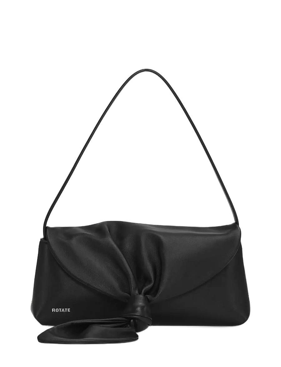 ROTATE - LEATHER KNOT SCARF BAG - erilised sündmused - black - 0