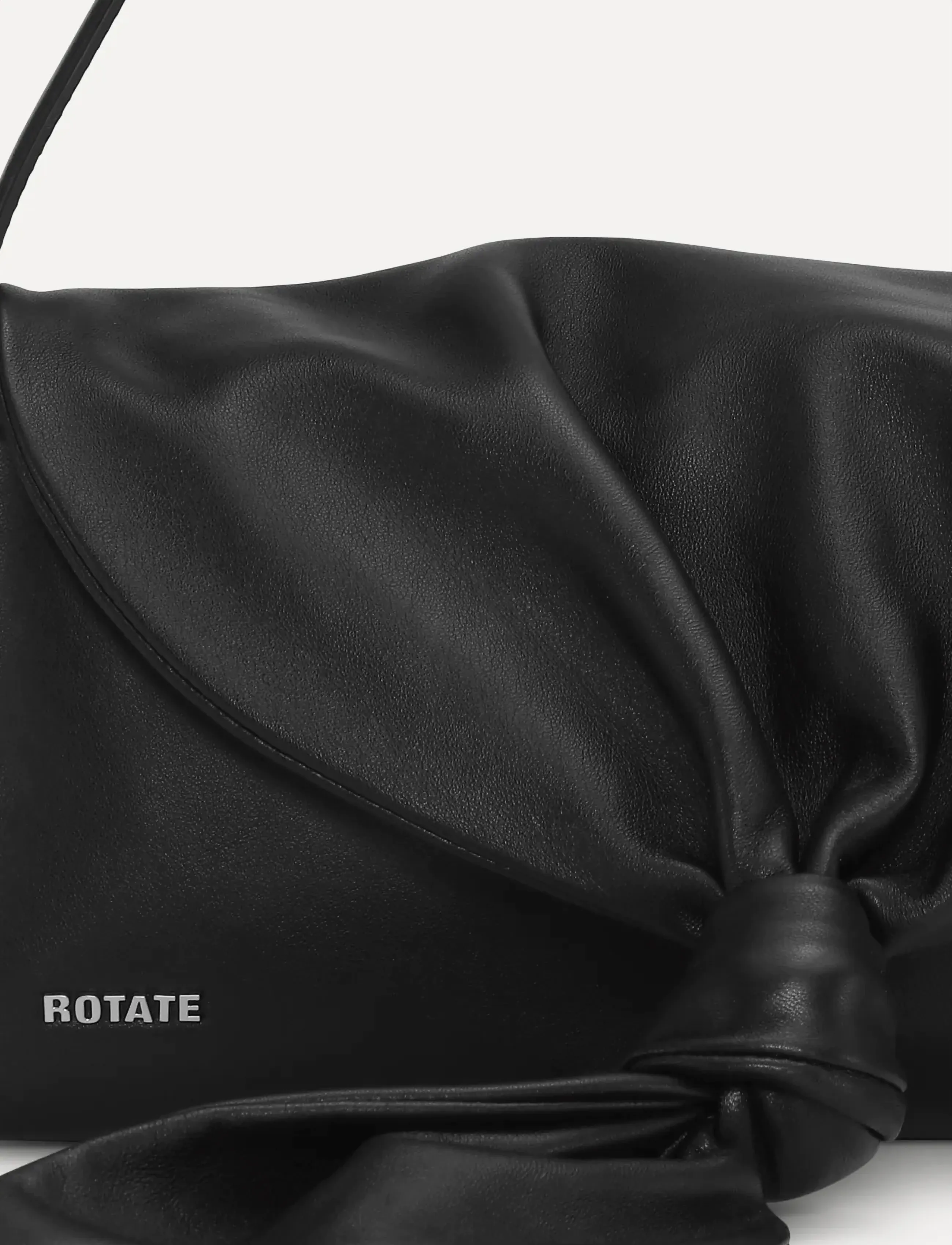 ROTATE - LEATHER KNOT SCARF BAG - erilised sündmused - black - 1