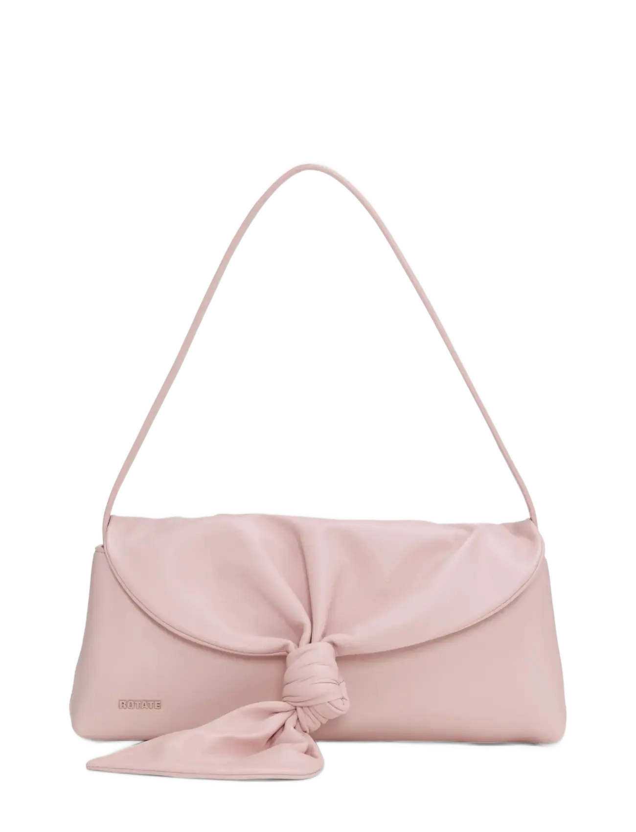 ROTATE Birger Christensen LEATHER KNOT SCARF BAG - ROTATE - CHALK PINK / pink/rose
