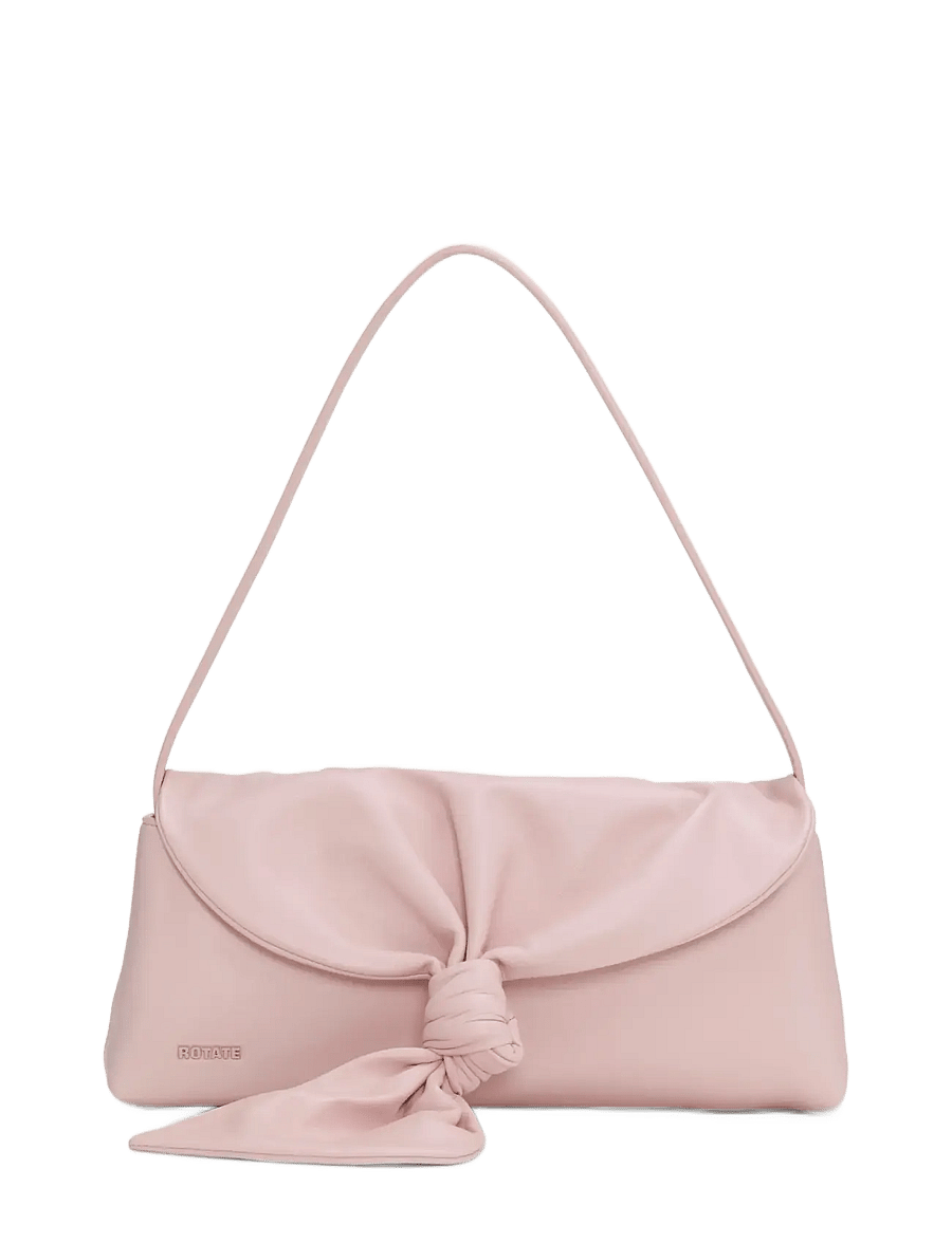 ROTATE - LEATHER KNOT SCARF BAG - speciella tillfällen - chalk pink - 0