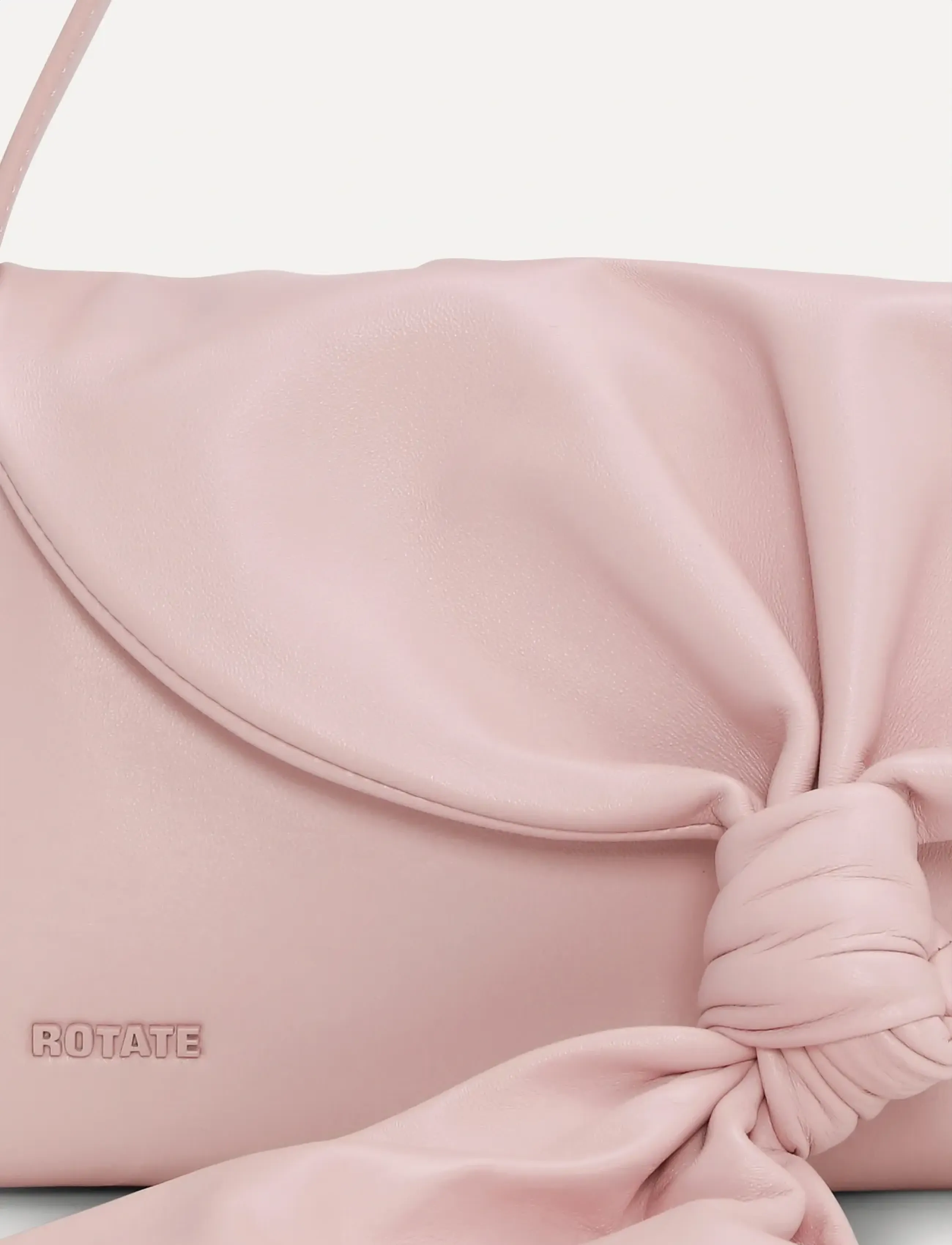 ROTATE - LEATHER KNOT SCARF BAG - speciella tillfällen - chalk pink - 2