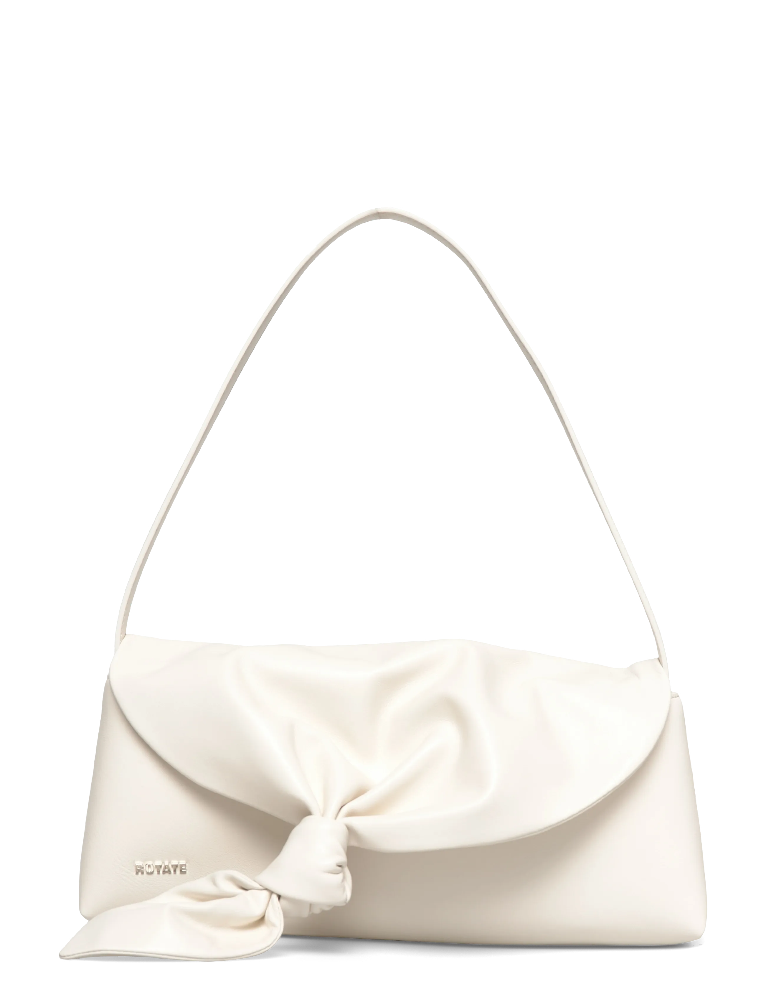 ROTATE - LEATHER KNOT SCARF BAG - fyrir sérstaka viðburði - egret - 2
