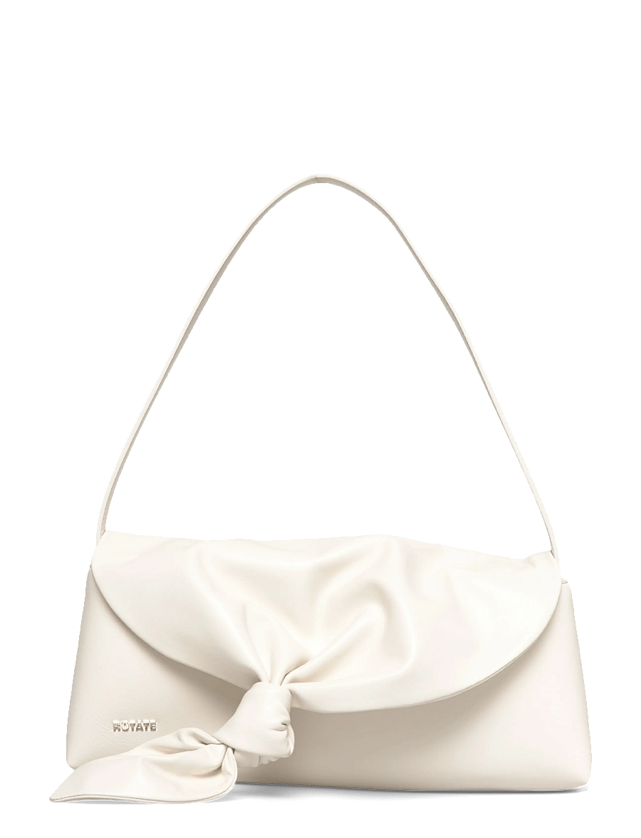 ROTATE - LEATHER KNOT SCARF BAG - fyrir sérstaka viðburði - egret - 2