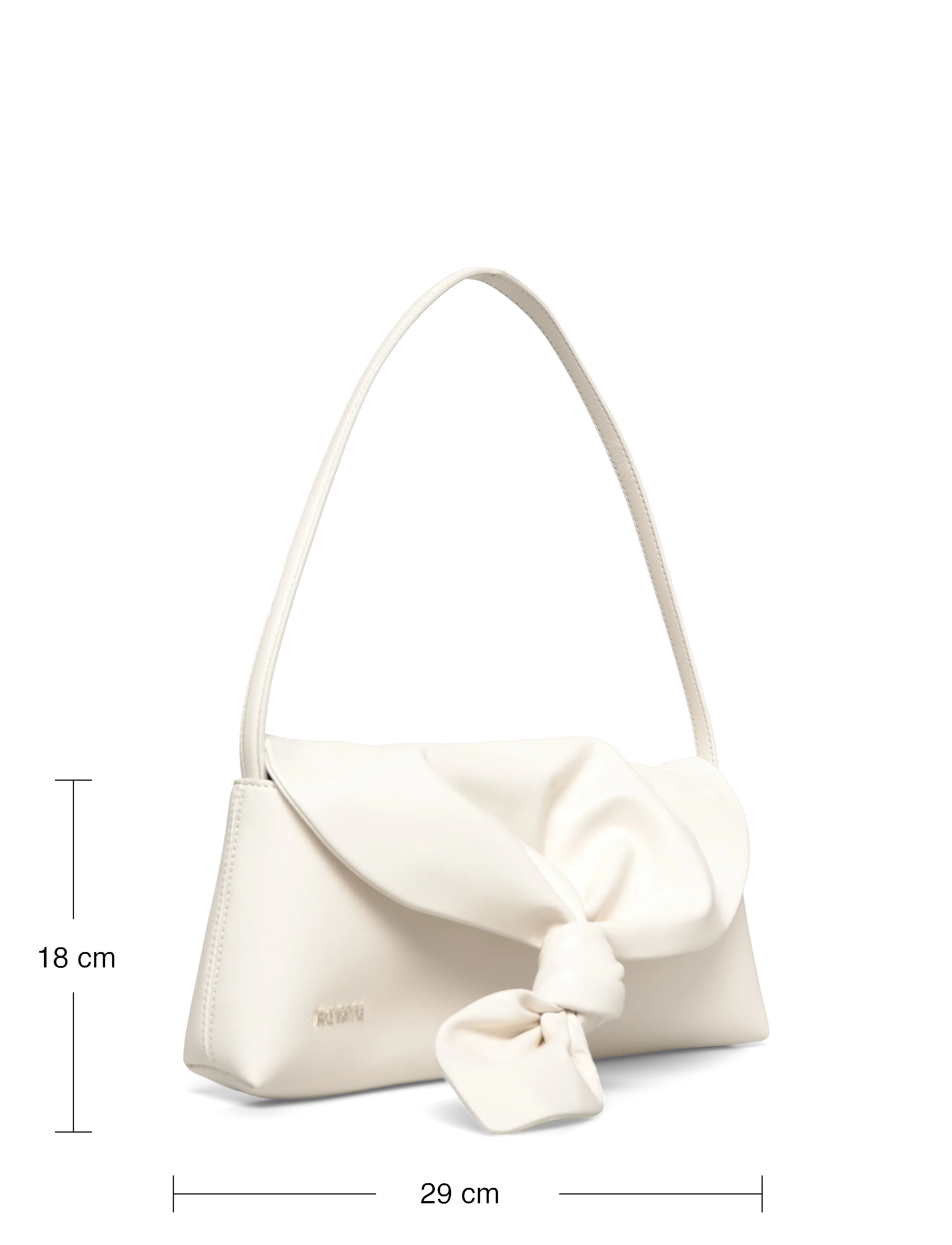 ROTATE - LEATHER KNOT SCARF BAG - fyrir sérstaka viðburði - egret - 3