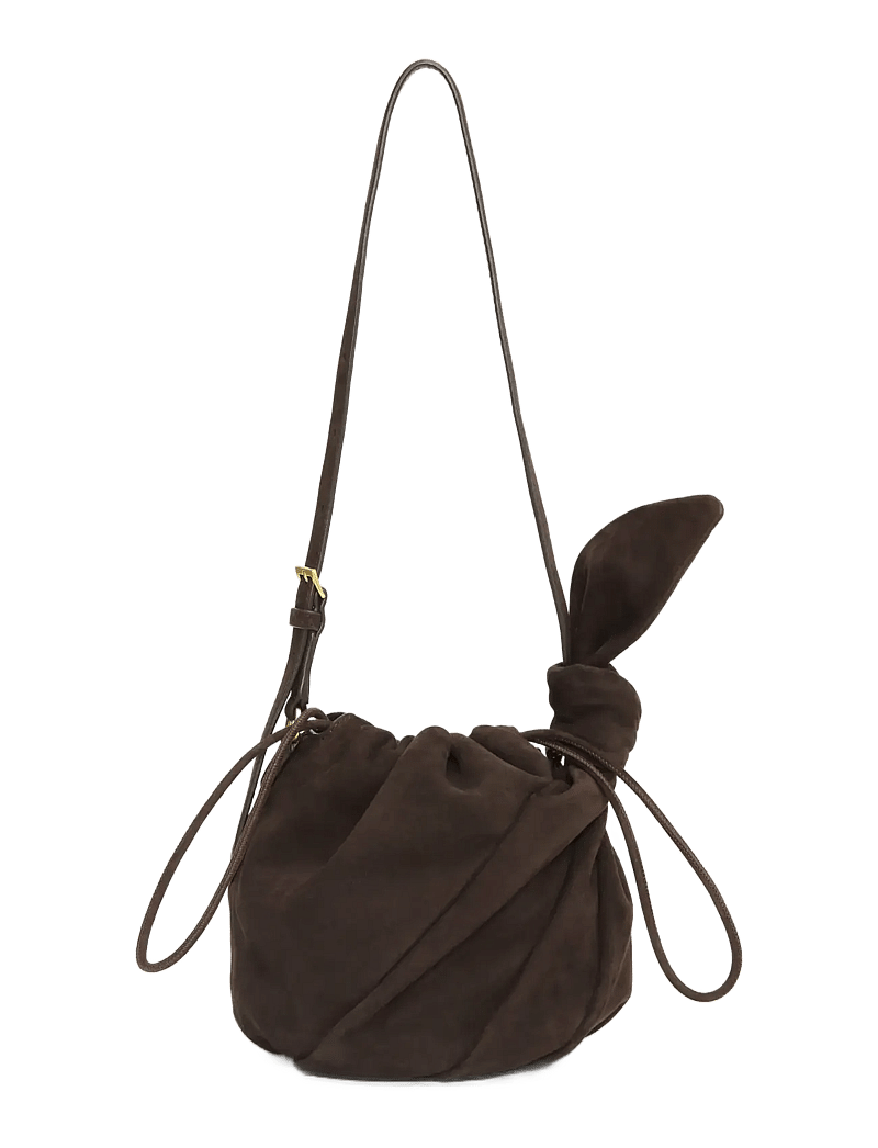 ROTATE - SUEDE BON BON BAG - shoulder bags - chocolate torte - 0
