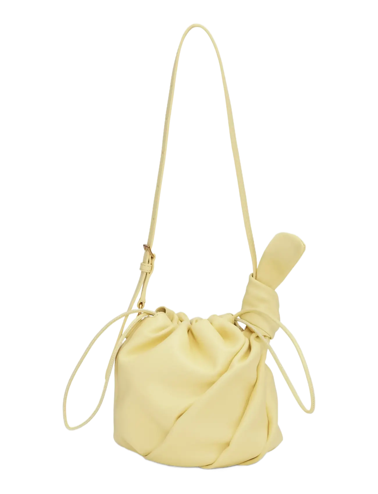 ROTATE Birger Christensen LEATHER BON BON BAG - Officewear - ITALIAN STRAW / yellow