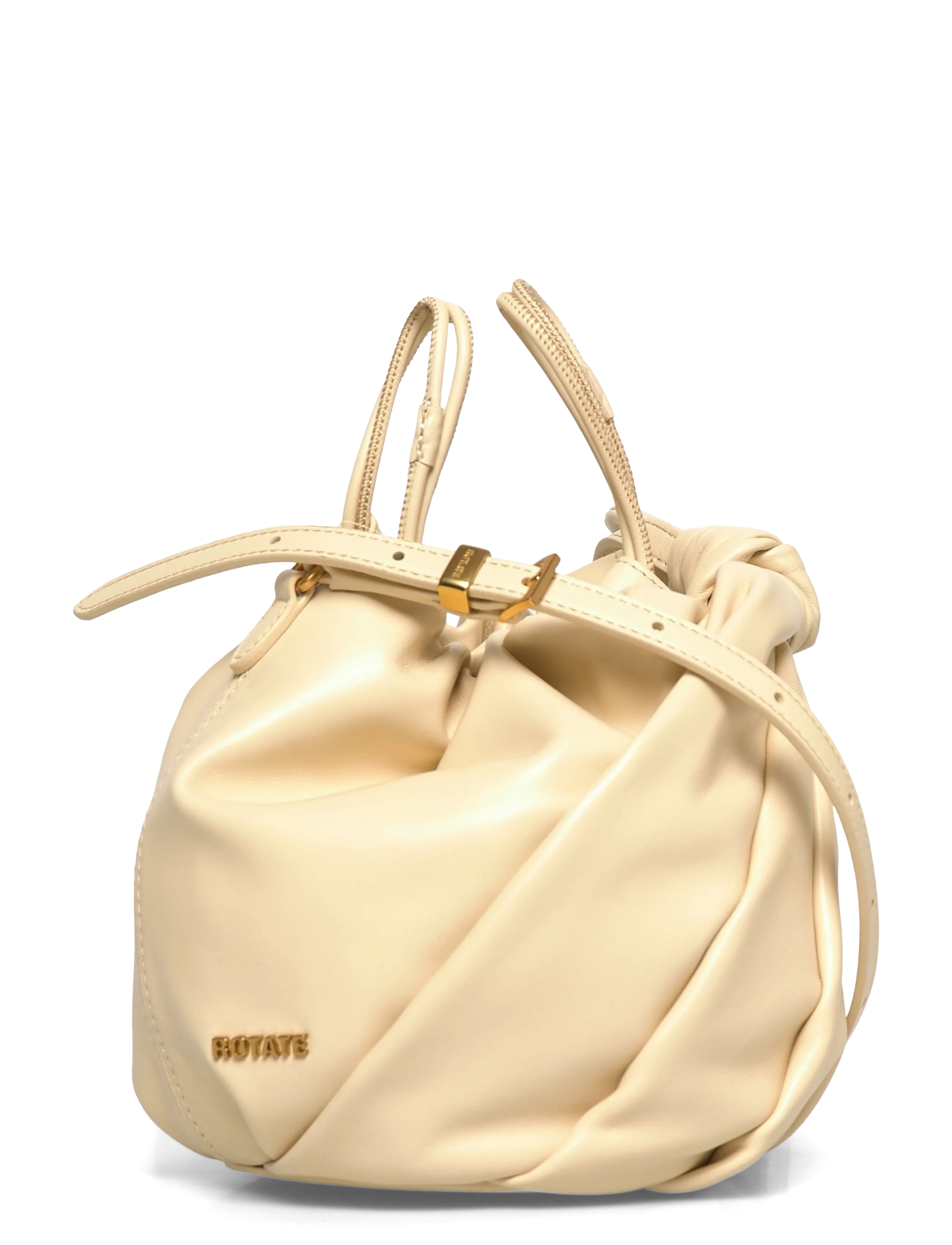ROTATE - LEATHER BON BON BAG - shoulder bags - italian straw - 3