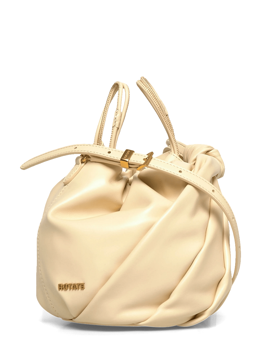 ROTATE - LEATHER BON BON BAG - shoulder bags - italian straw - 3