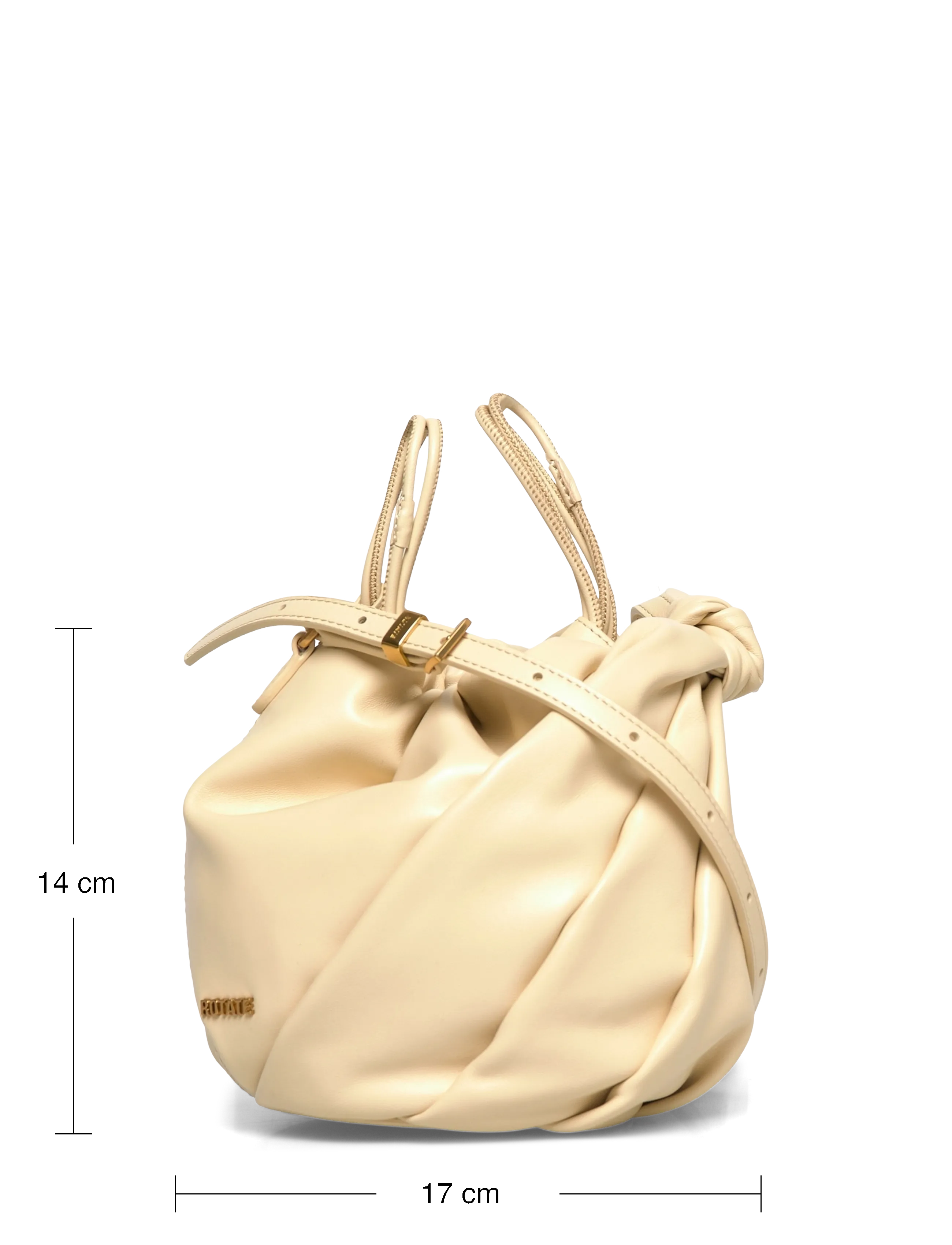 ROTATE - LEATHER BON BON BAG - shoulder bags - italian straw - 4