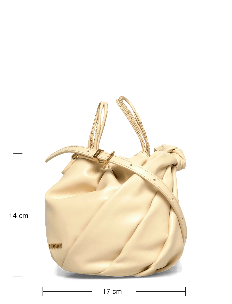 ROTATE - LEATHER BON BON BAG - shoulder bags - italian straw - 4