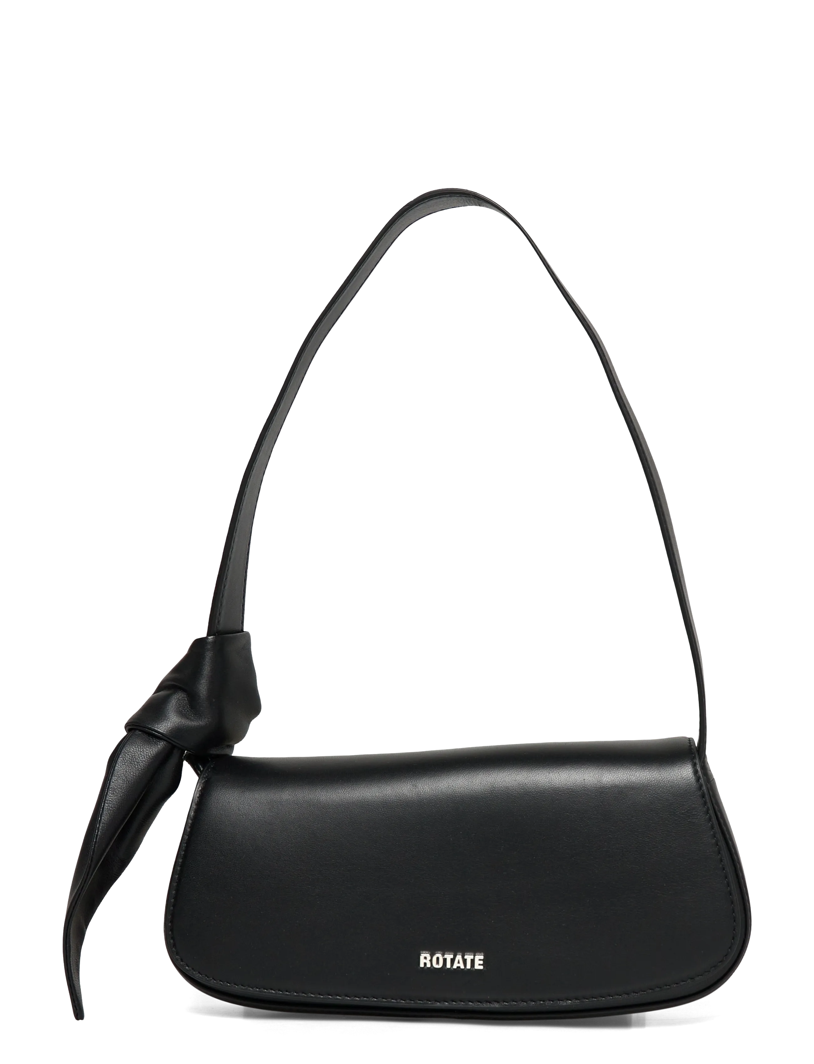 ROTATE Birger Christensen LEATHER KNOT STRAP BAG - ROTATE - BLACK / black