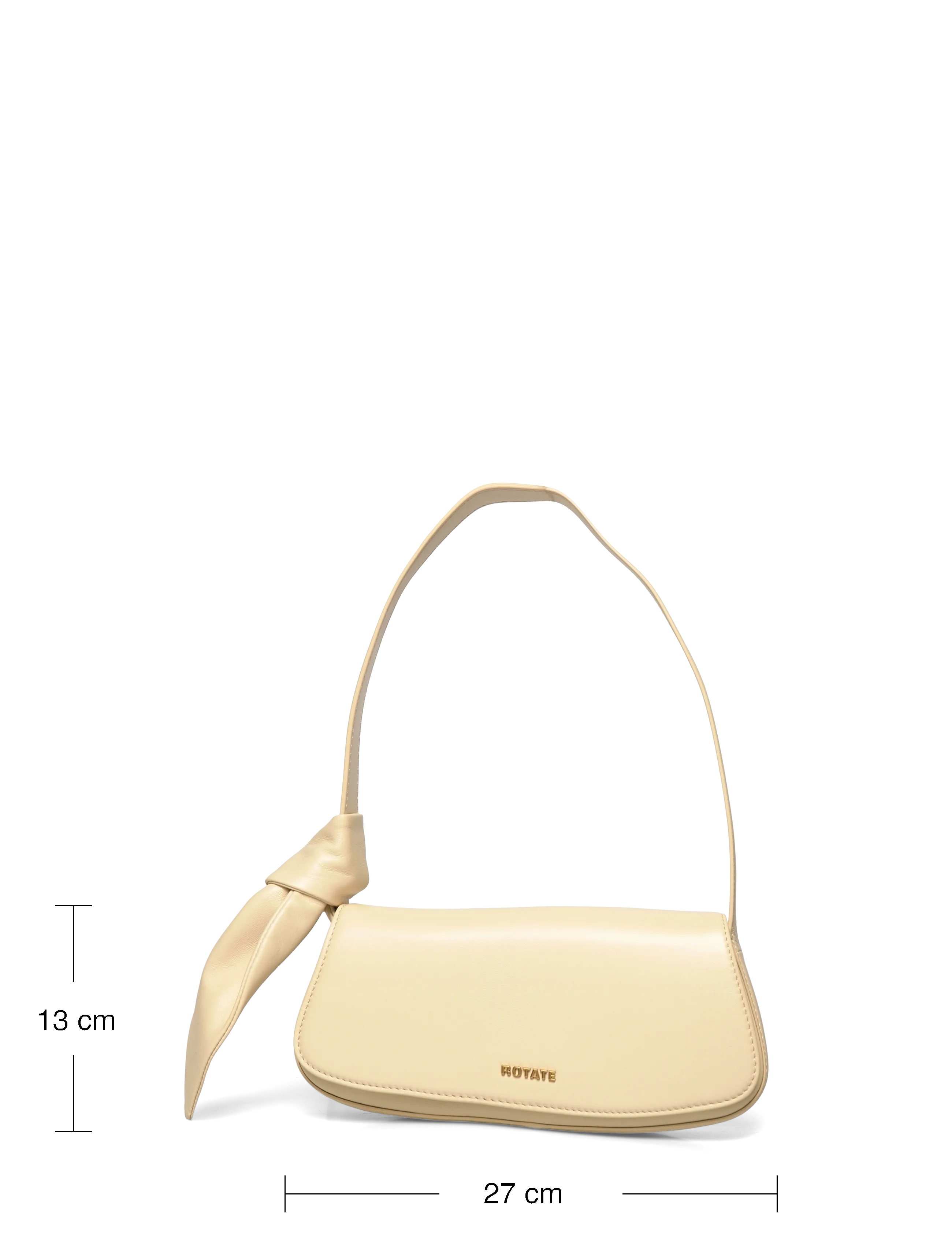 ROTATE - LEATHER KNOT STRAP BAG - fyrir sérstaka viðburði - italian straw - 3