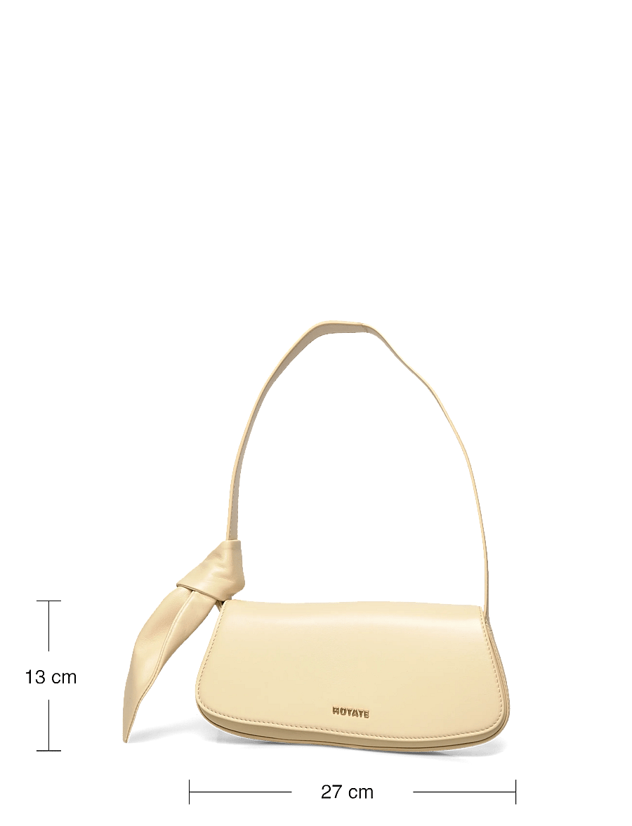 ROTATE - LEATHER KNOT STRAP BAG - fyrir sérstaka viðburði - italian straw - 3