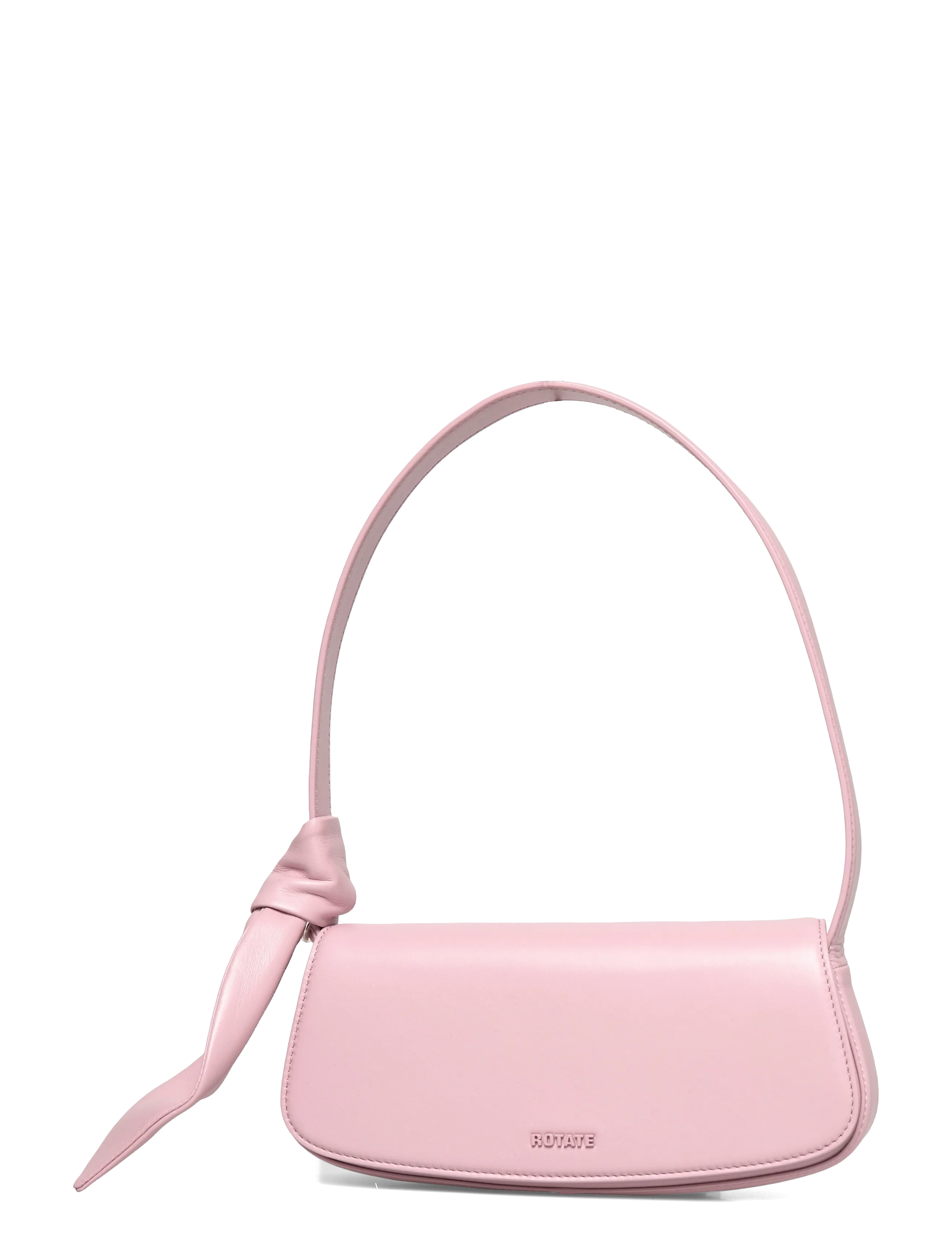 ROTATE Birger Christensen LEATHER KNOT STRAP BAG - Bags - CHALK PINK / pink/rose