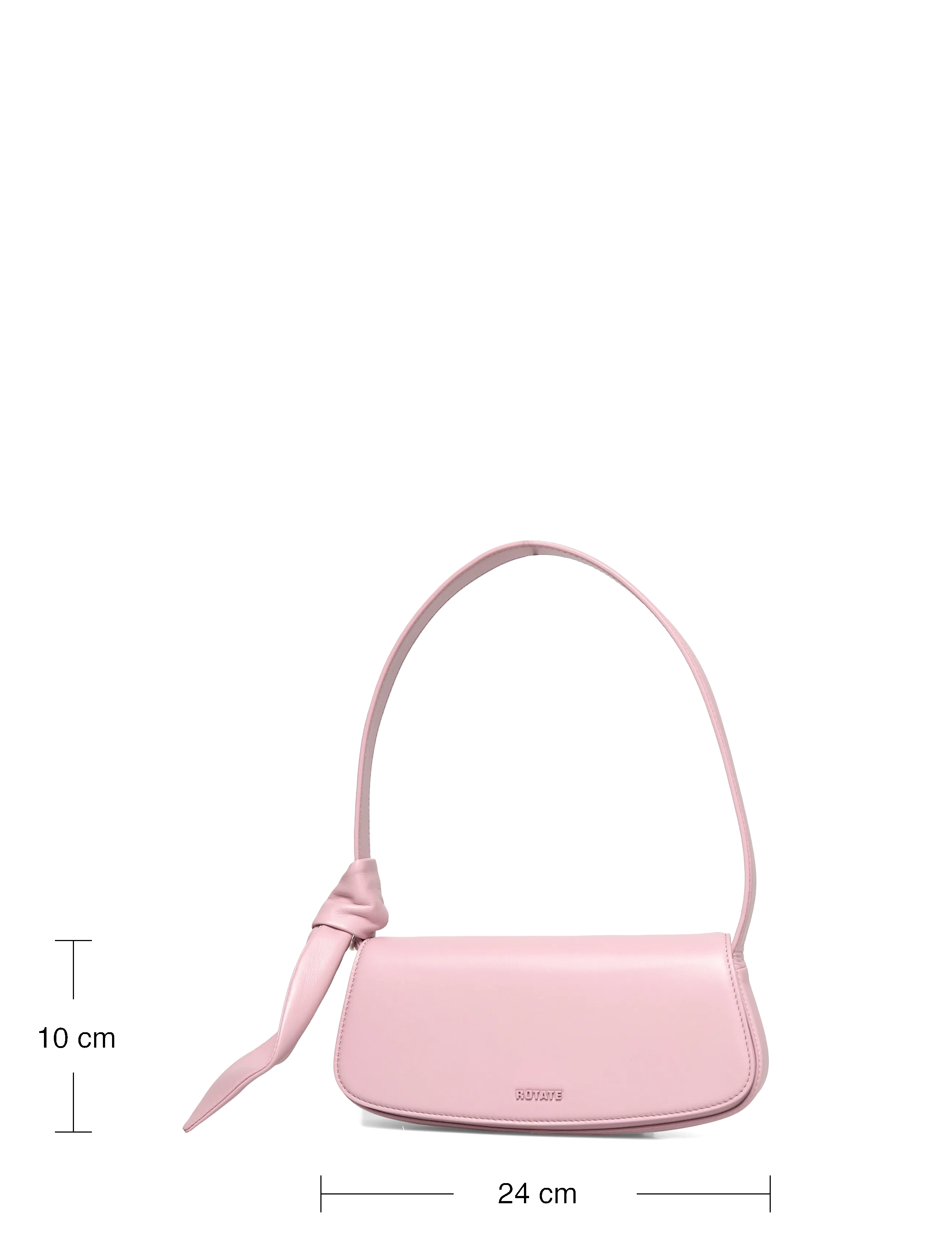 ROTATE - LEATHER KNOT STRAP BAG - erilised sündmused - chalk pink - 4