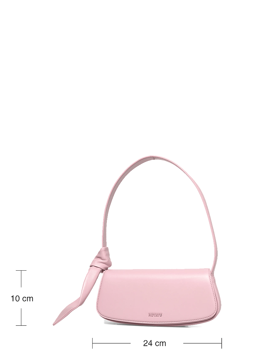 ROTATE - LEATHER KNOT STRAP BAG - erilised sündmused - chalk pink - 4