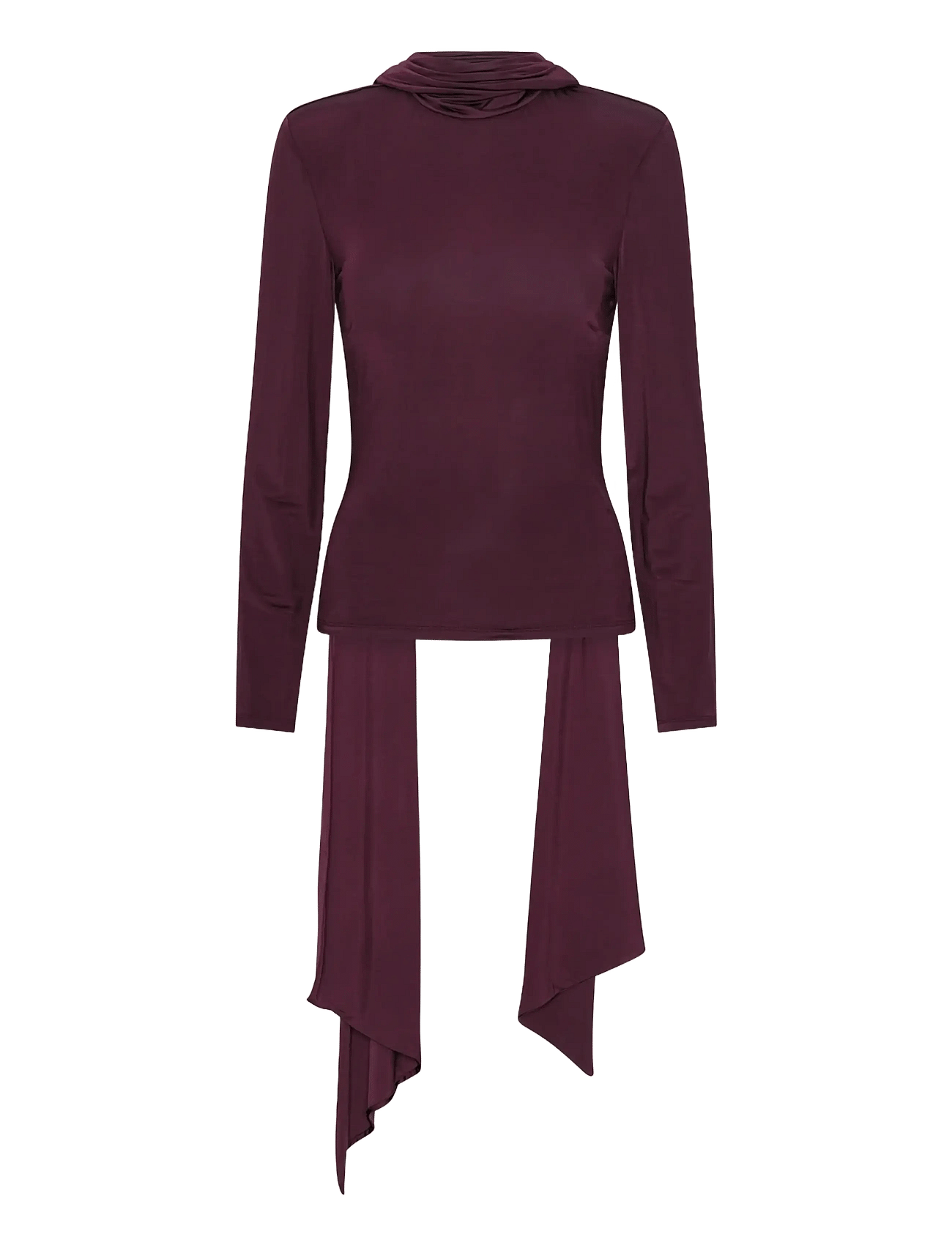 LONG-SLEEVED SCARF TOP - WINETASTING