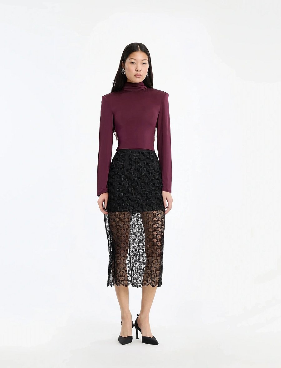 ROTATE - LONG-SLEEVED SCARF TOP - pullover - winetasting - 3