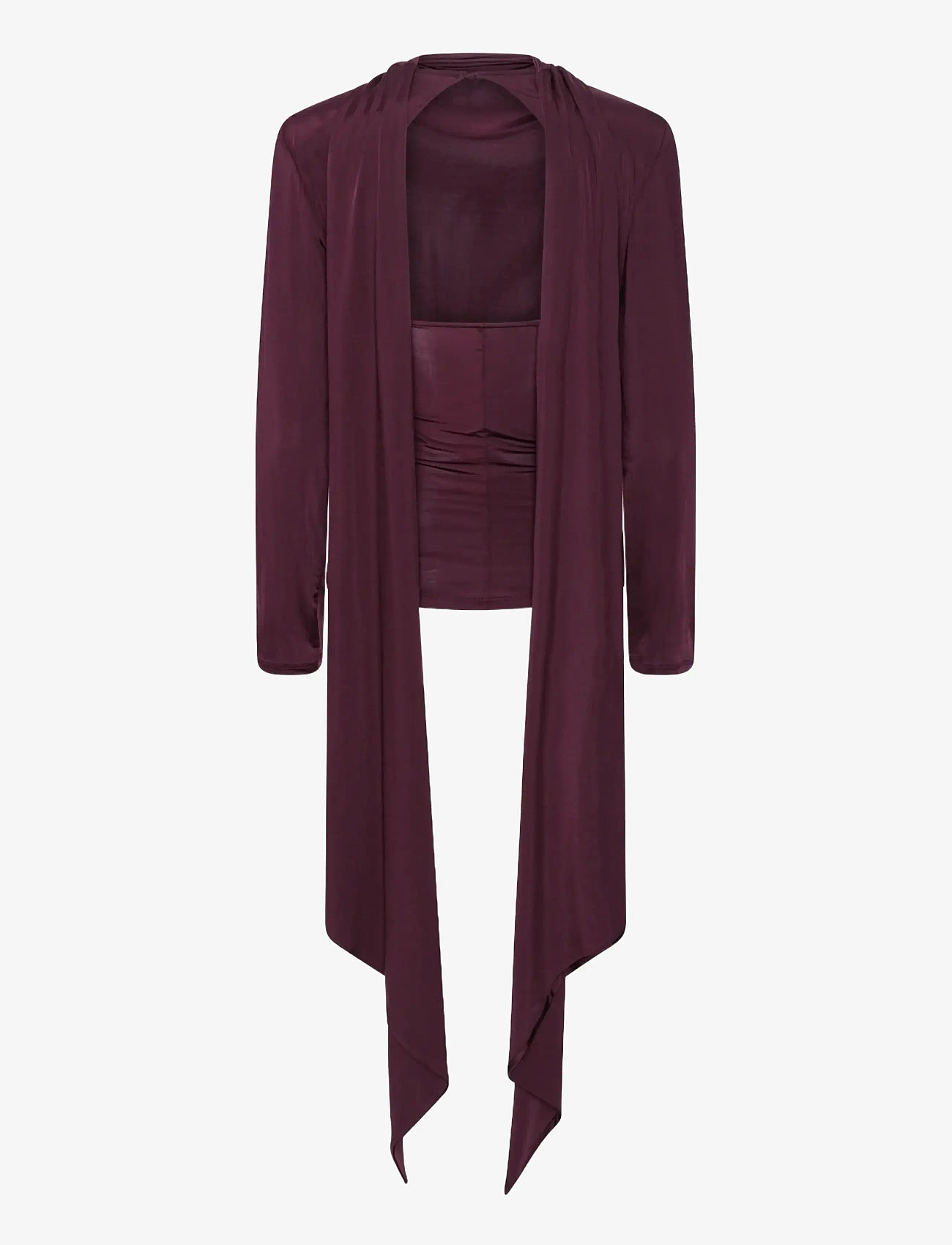 ROTATE - LONG-SLEEVED SCARF TOP - striktrøjer - winetasting - 1